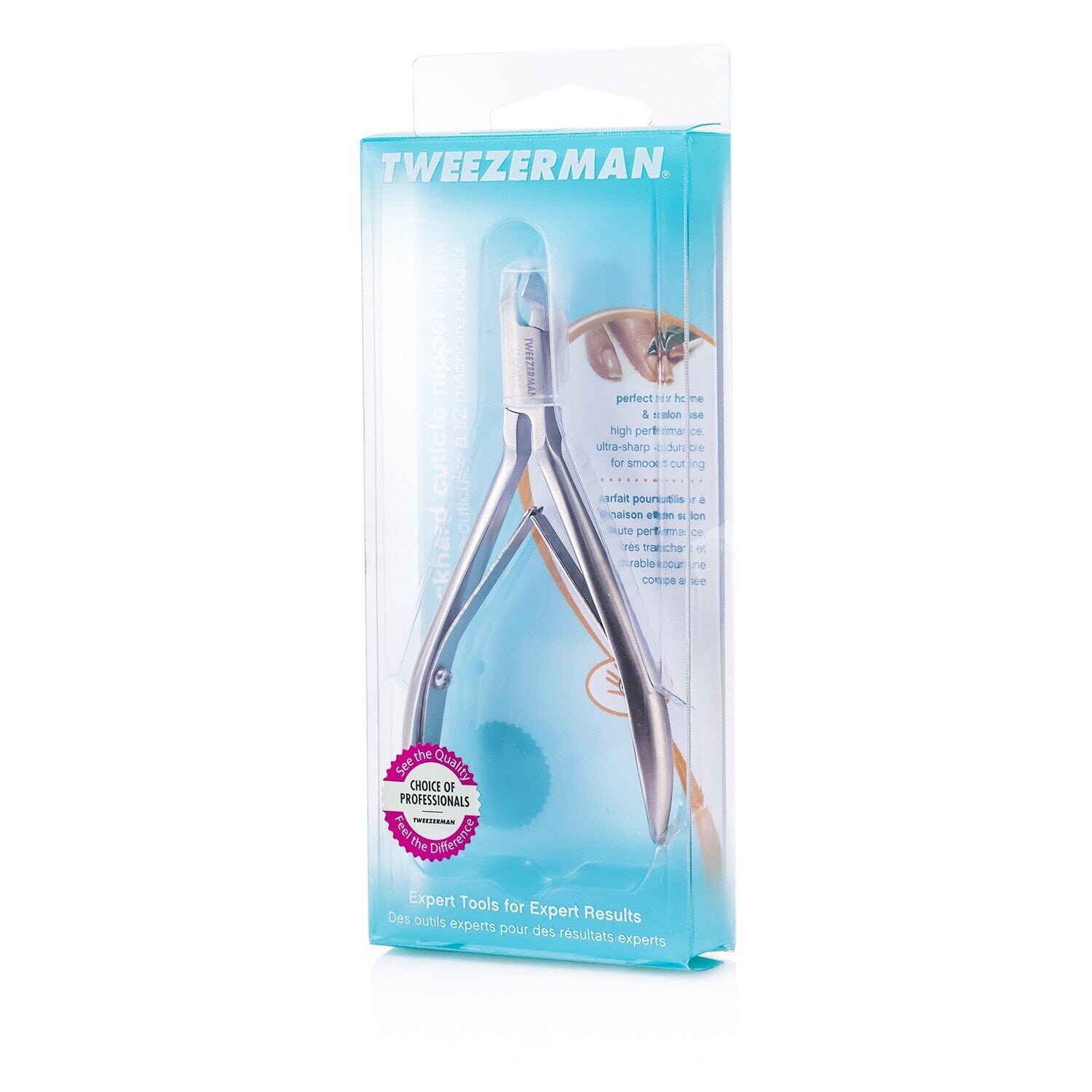 Tweezerman Professional Rockhard Stainless Cuticle Nipper - 1/4 Jaw