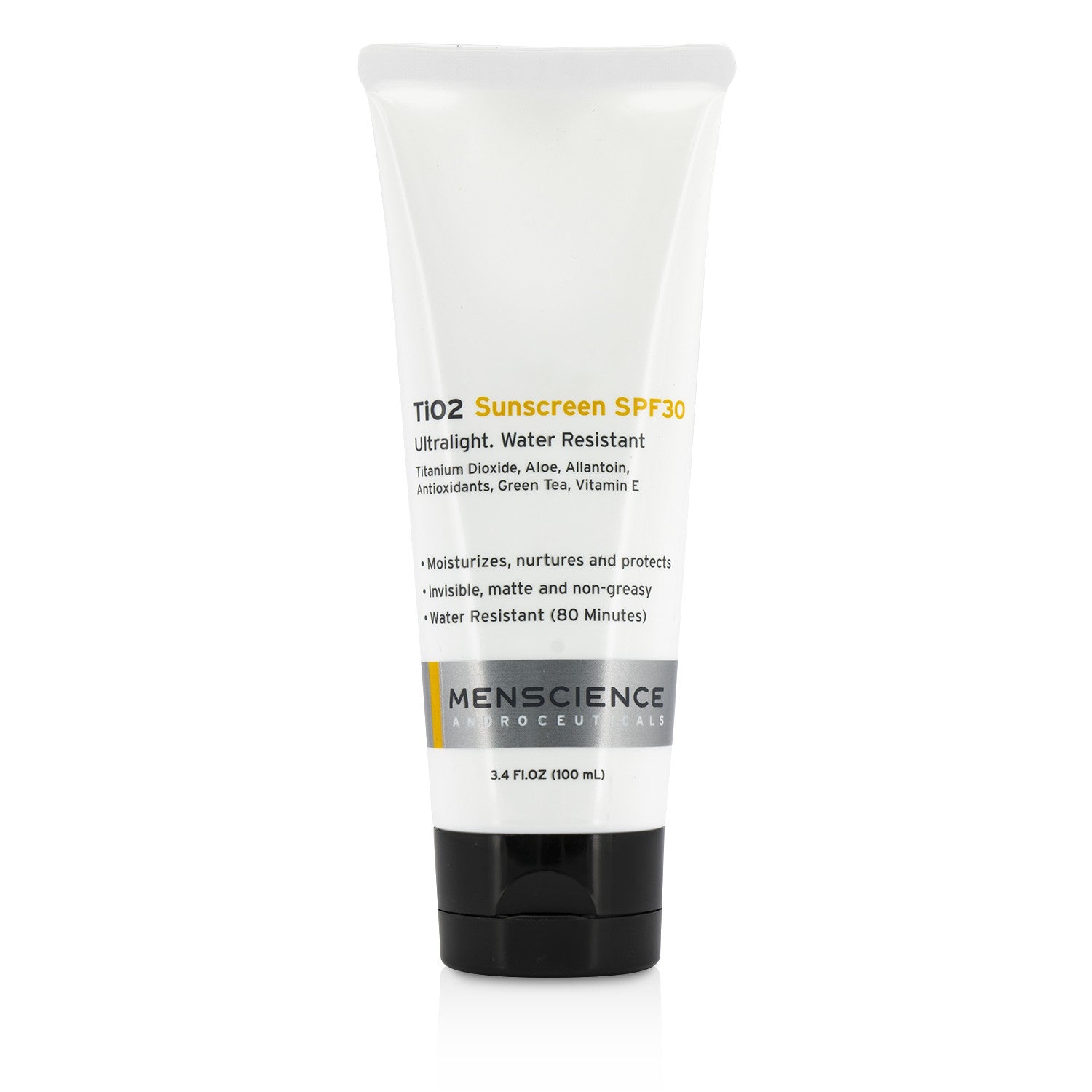 Menscience TiO2 Sun Block SPF 30 Waterproof  100ml/3.4oz