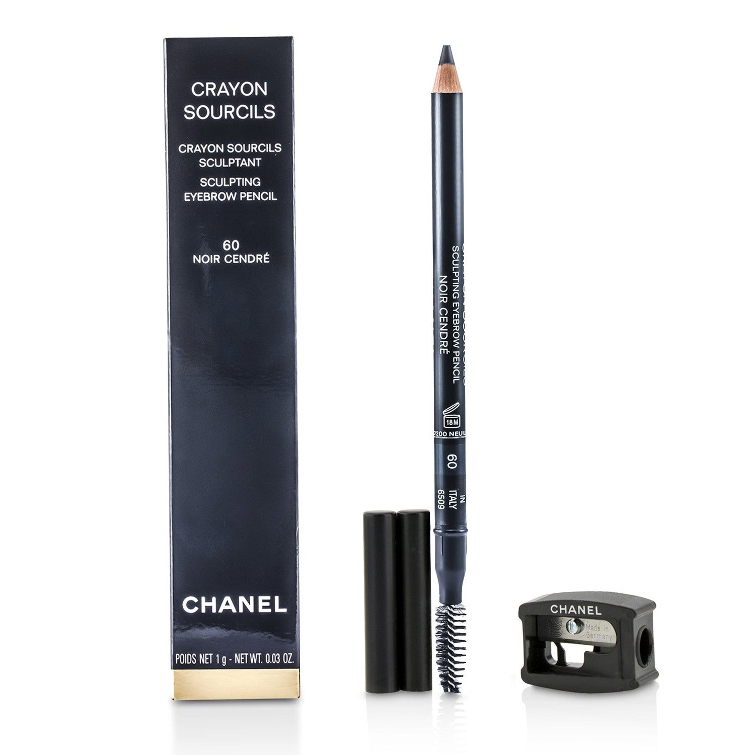 Chanel Crayon Sourcils Sculpting Eyebrow Pencil - # 60 Noir Cendre  1g/0.03oz