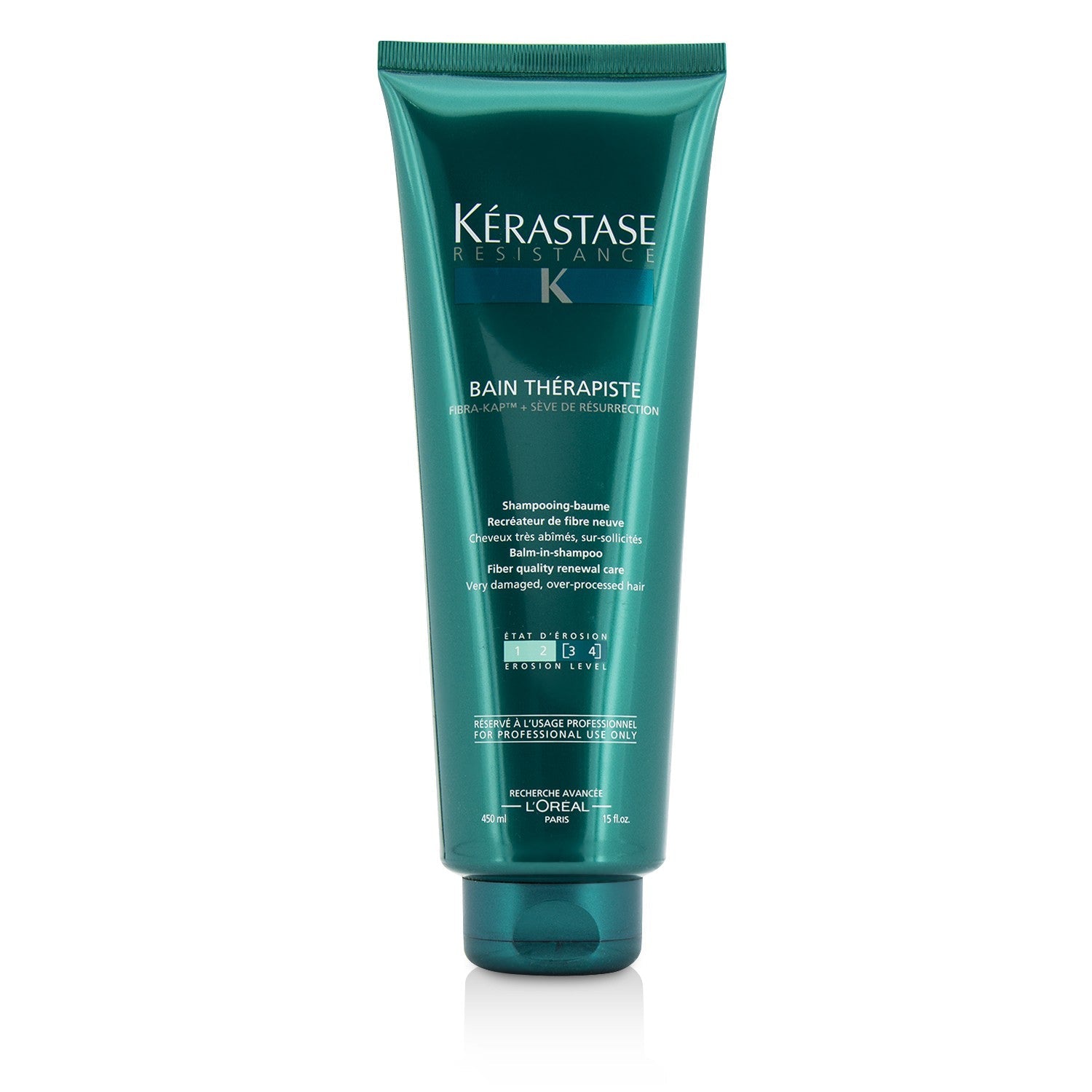 Kerastase Resistance Bain Therapiste Balm-In -Shampoo Fiber Quality Renewal Care (For Very Damaged, Over-Porcessed Hair)  450ml/15oz