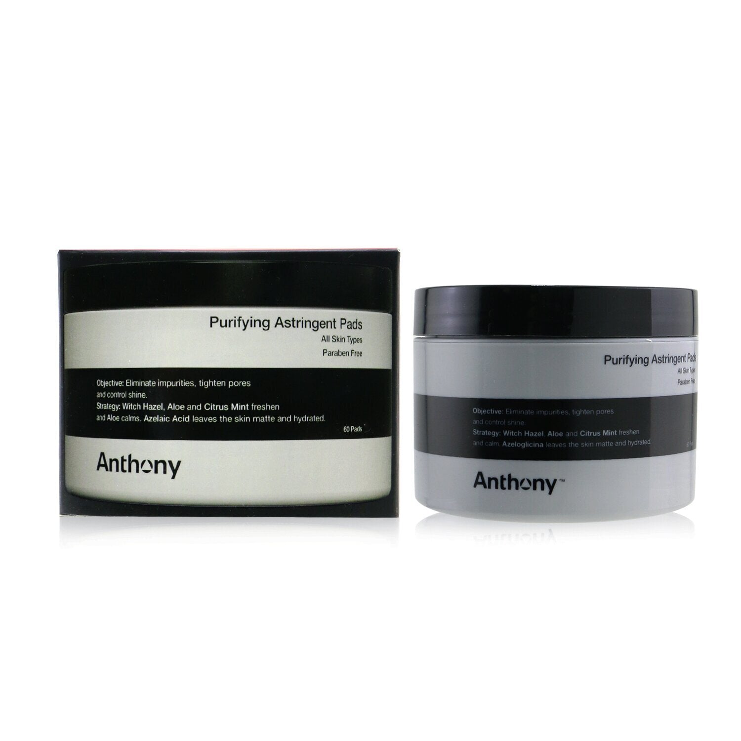 Anthony Logistics For Men Purifying Astringent Pads (For All Skin Types)  60pads