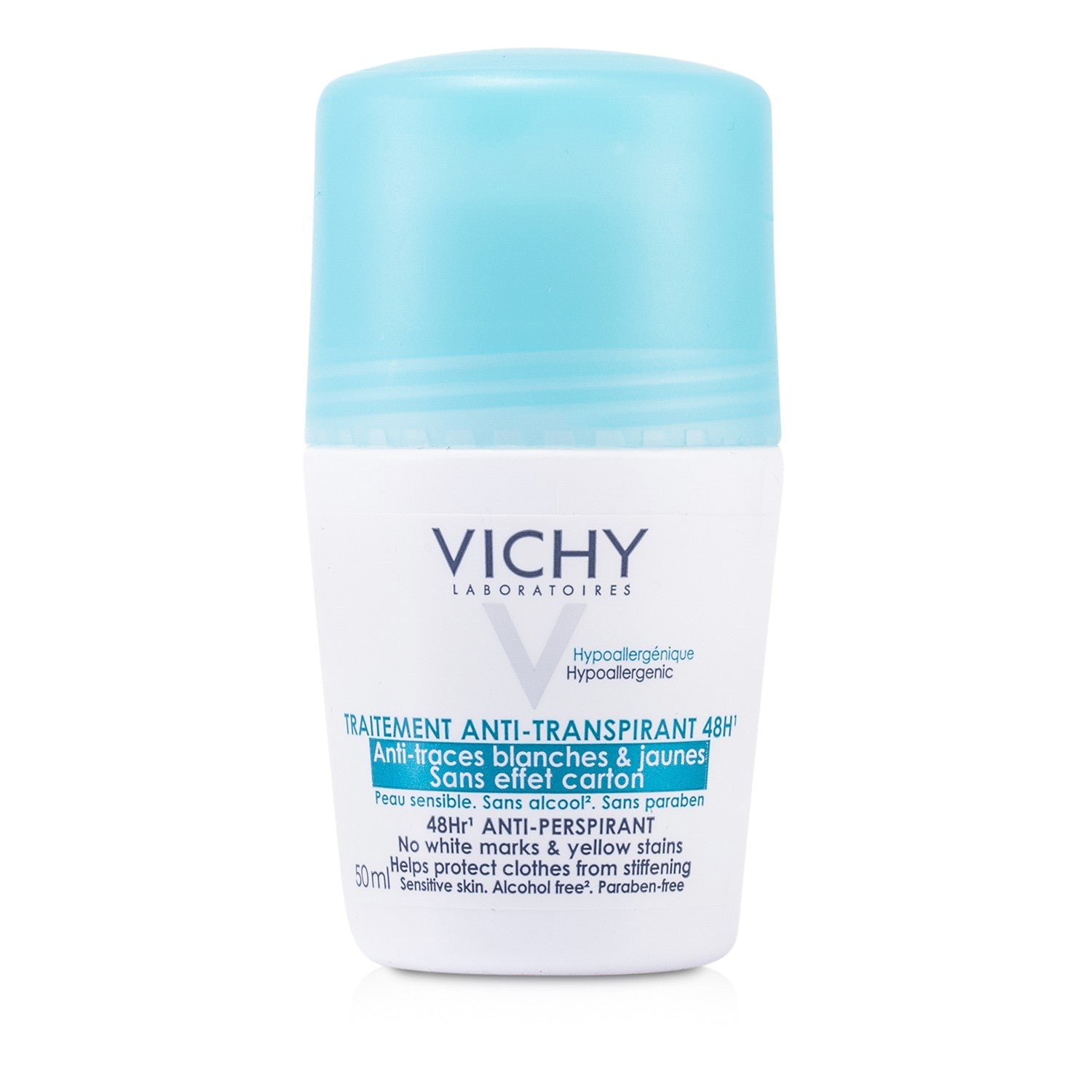 Vichy 48Hr Anti-Perspirant Roll-On - No White Marks & Yellow Stains (For Sensitive Skin)  50ml/1.69oz