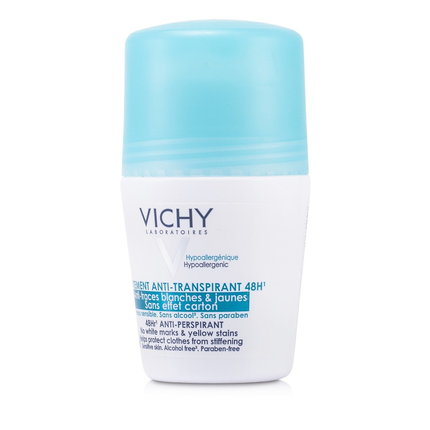 Vichy 48Hr Anti-Perspirant Roll-On - No White Marks & Yellow Stains (For Sensitive Skin)  50ml/1.69oz