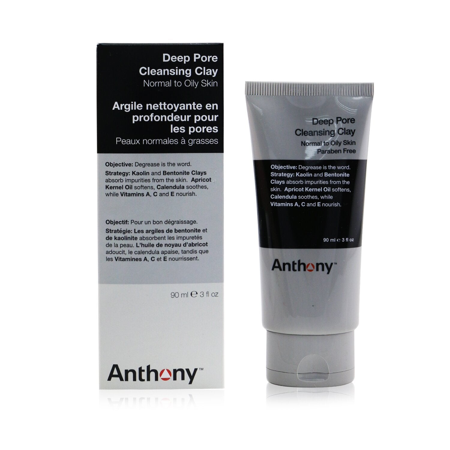 Anthony Logistics For Men Deep Pore Cleansing Clay (Normal To Oily Skin)  90g/3oz