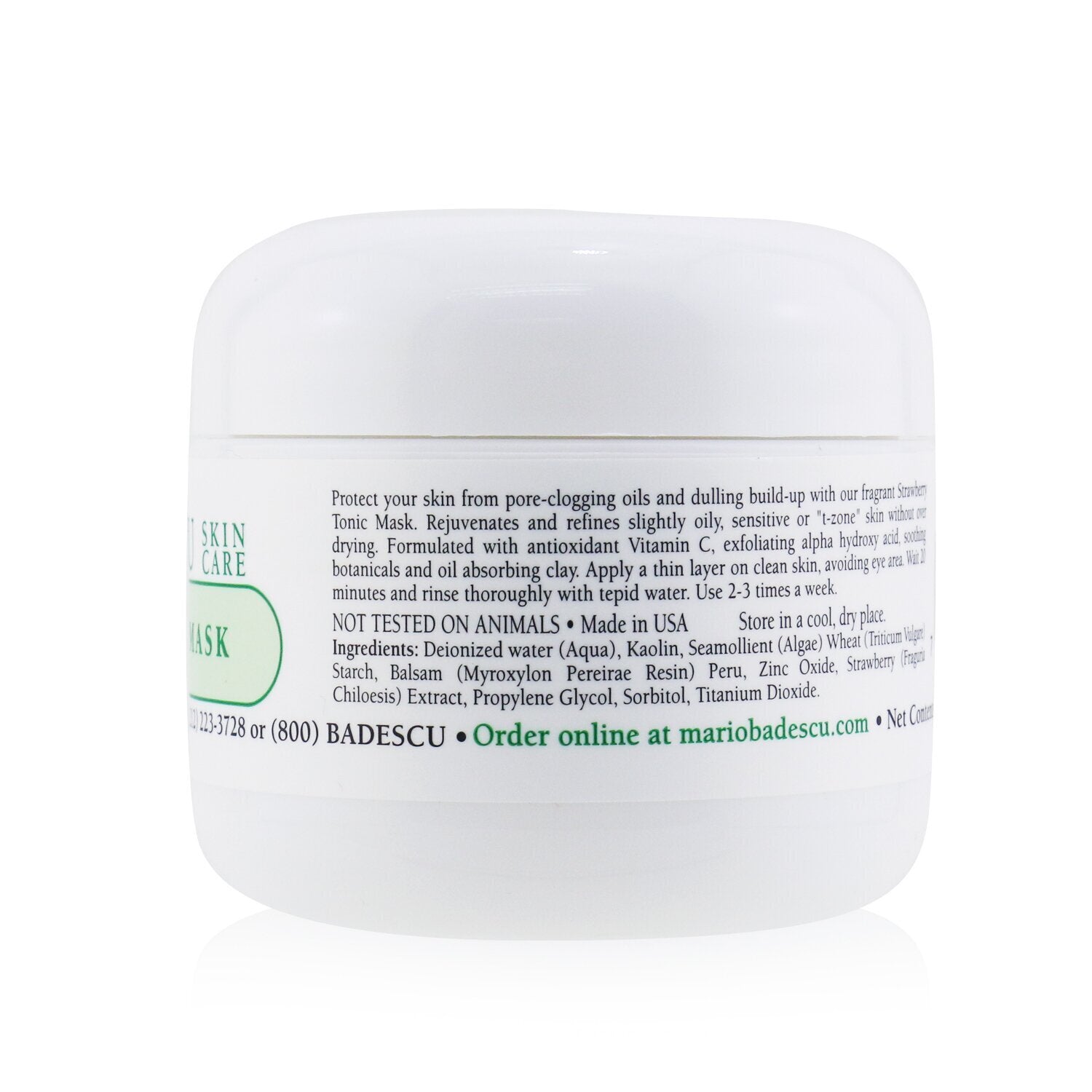 Mario Badescu Strawberry Tonic Mask - For Combination/ Oily/ Sensitive Skin Types  59ml/2oz