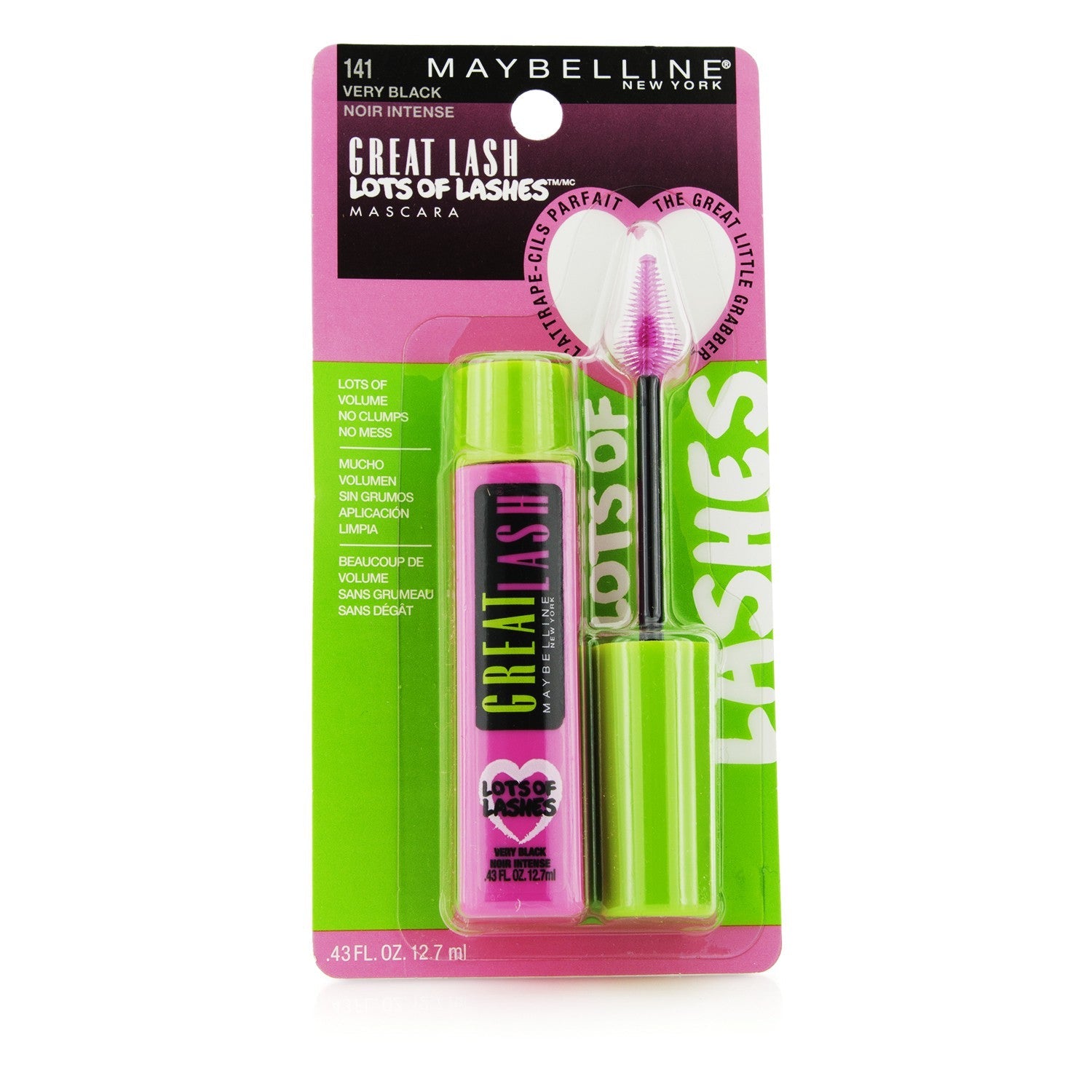 Maybelline Great Lash Lots Of Lashes Washable Mascara - #Very Black  12.7ml/0.43oz