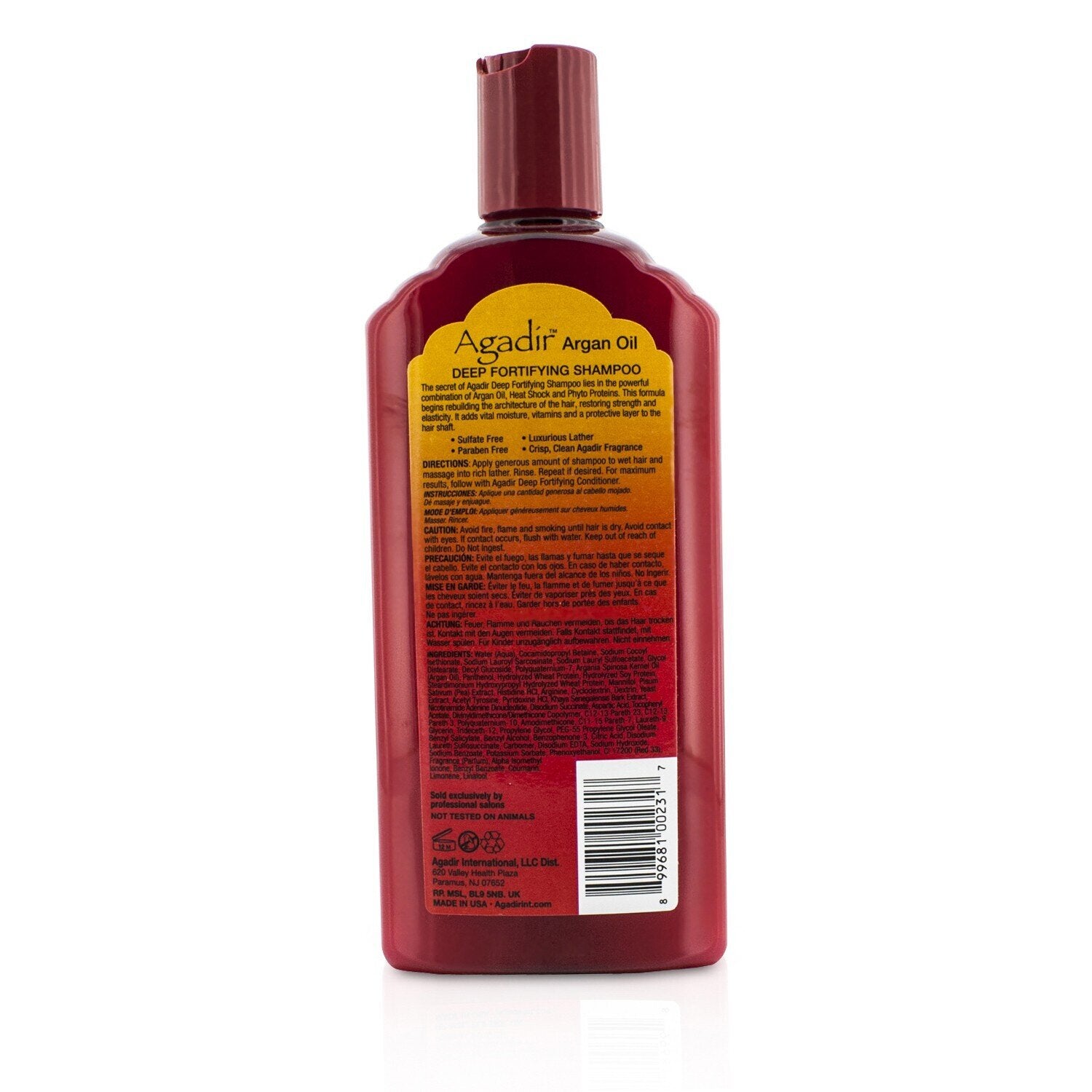 Agadir Argan Oil Hair Shield 450 Plus Deep Fortifying Shampoo - Sulfate Free (For All Hair Types)  366ml/12.4oz