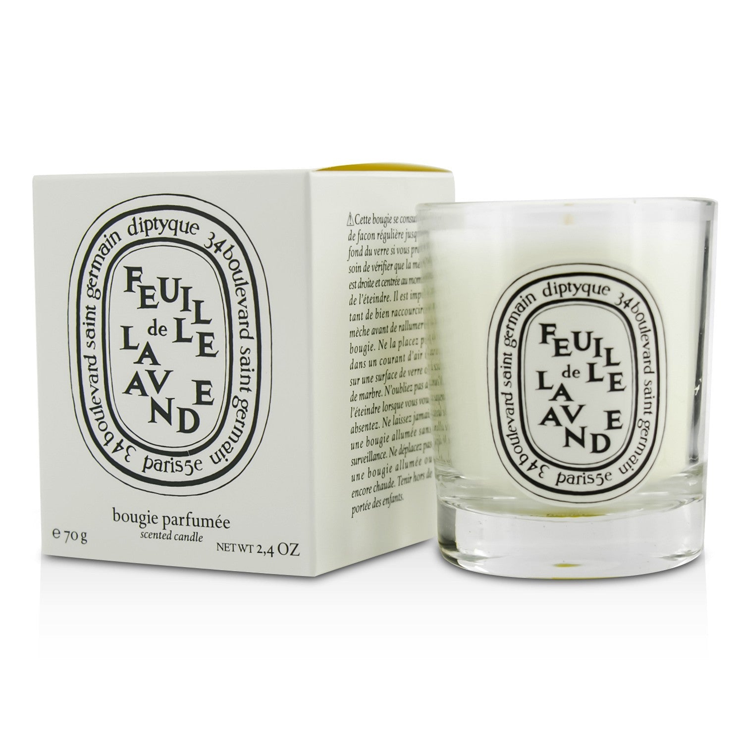 Diptyque Scented Candle - Feuille De Lavande (Lavender Leaf)  190g/6.5oz