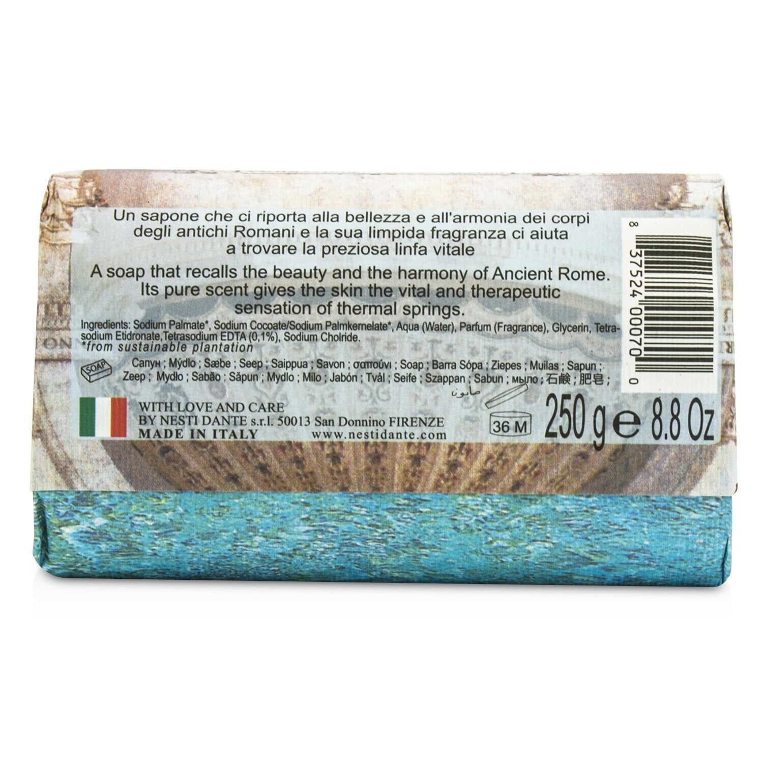 Nesti Dante Emozioni In Toscana Natural Soap - Thermal Water  250g/8.8oz