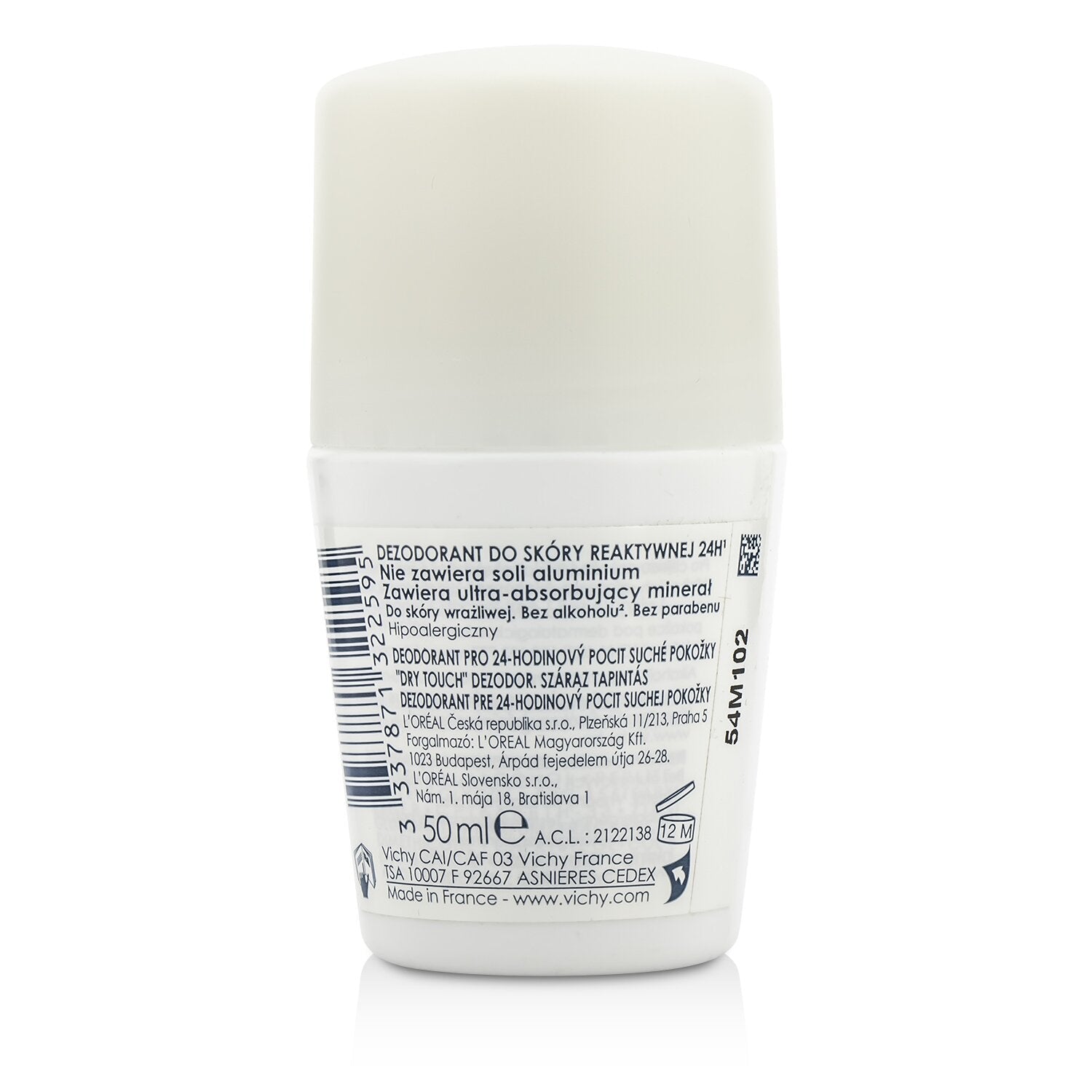 Vichy 24Hr Deodorant Dry Touch Roll-On  (For Sensitive Skin)  50ml/1.69oz