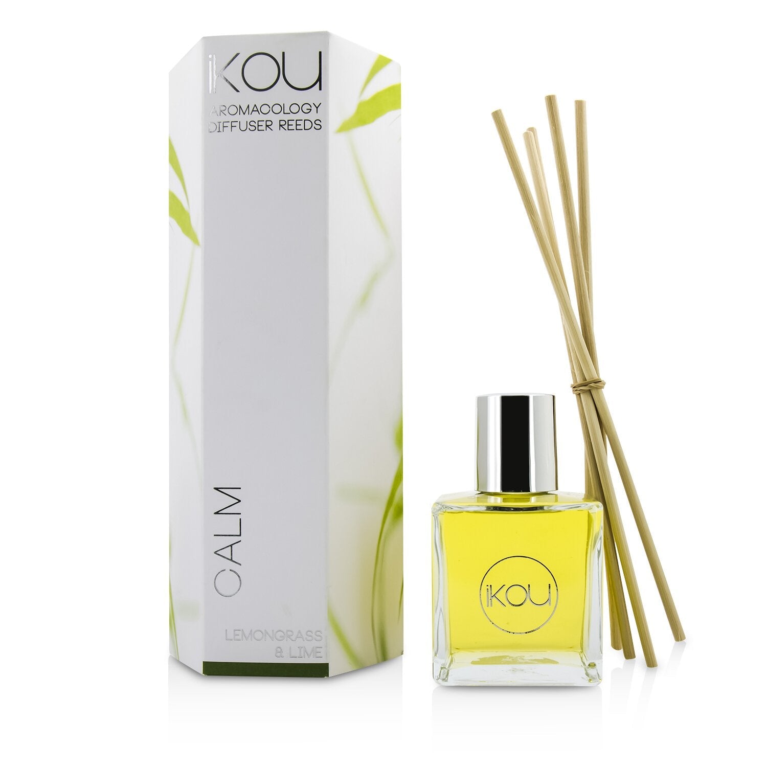 iKOU Aromacology Diffuser Reeds - Calm (Lemongrass & Lime - 9 months supply)  175ml