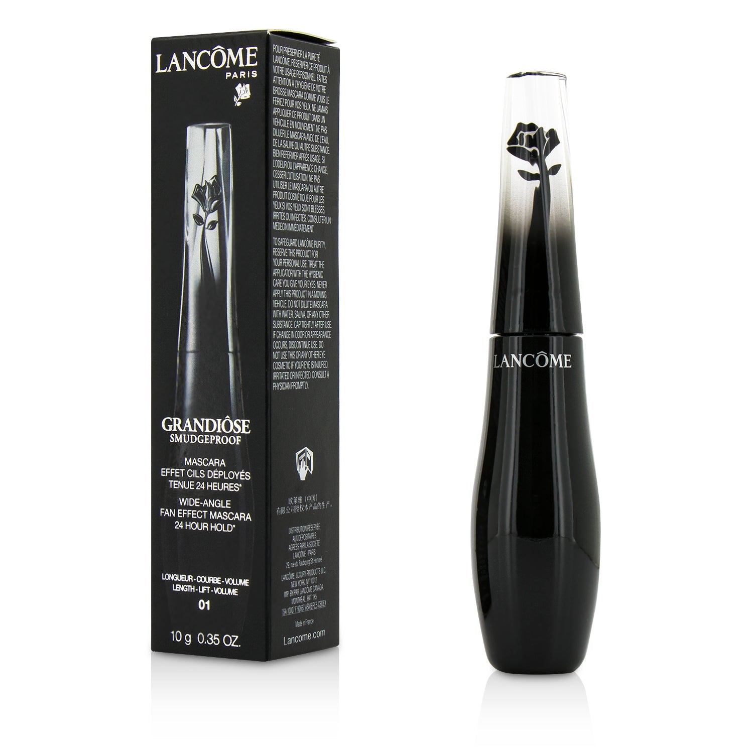 Lancome Grandiose Smudgeproof Wide Angle Fan Effect Mascara - # 01 Noir Mirifique  10g/0.35oz