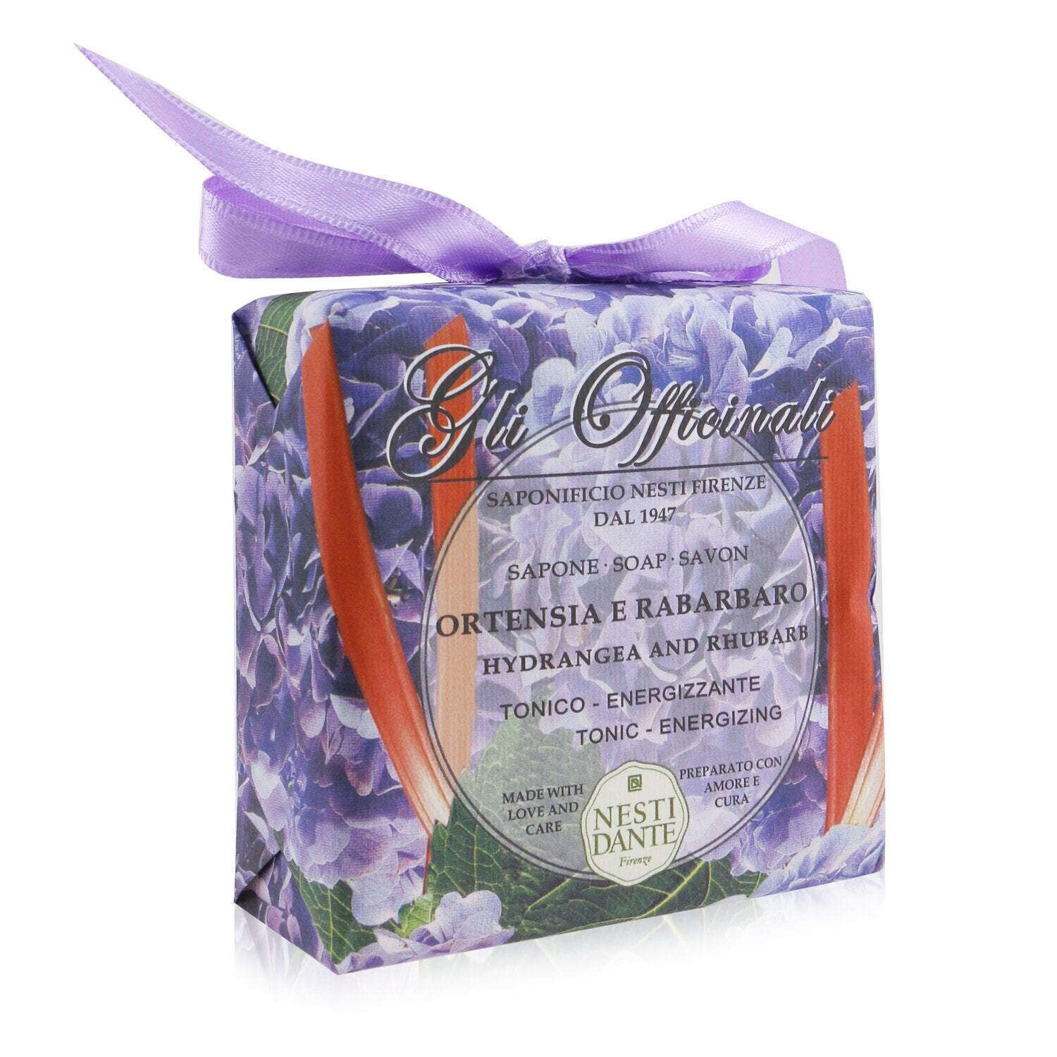 Nesti Dante Gli Officinali Soap - Hydrangea & Rhubarb - Tonic & Energizing  200g/7oz