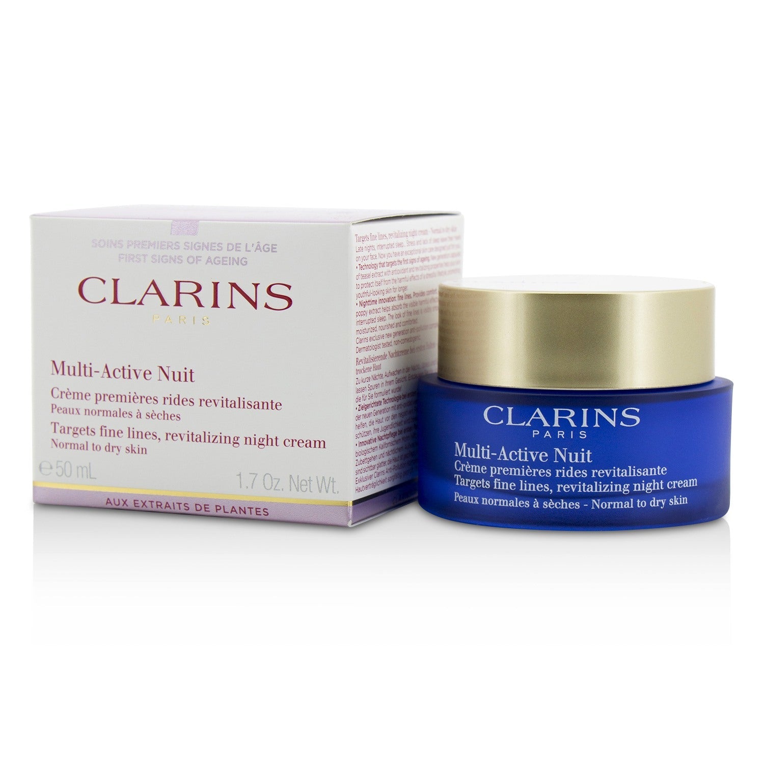 Clarins Multi-Active Night Targets Fine Lines Revitalizing Night Cream - For Normal To Dry Skin  50ml/1.7oz