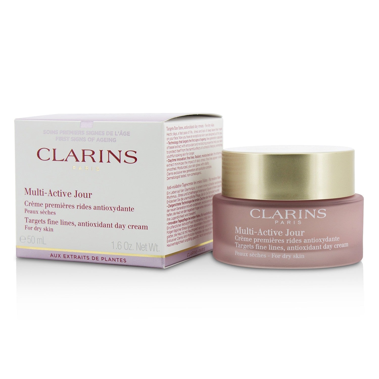 Clarins Multi-Active Day Targets Fine Lines Antioxidant Day Cream - For Dry Skin  50ml/1.6oz