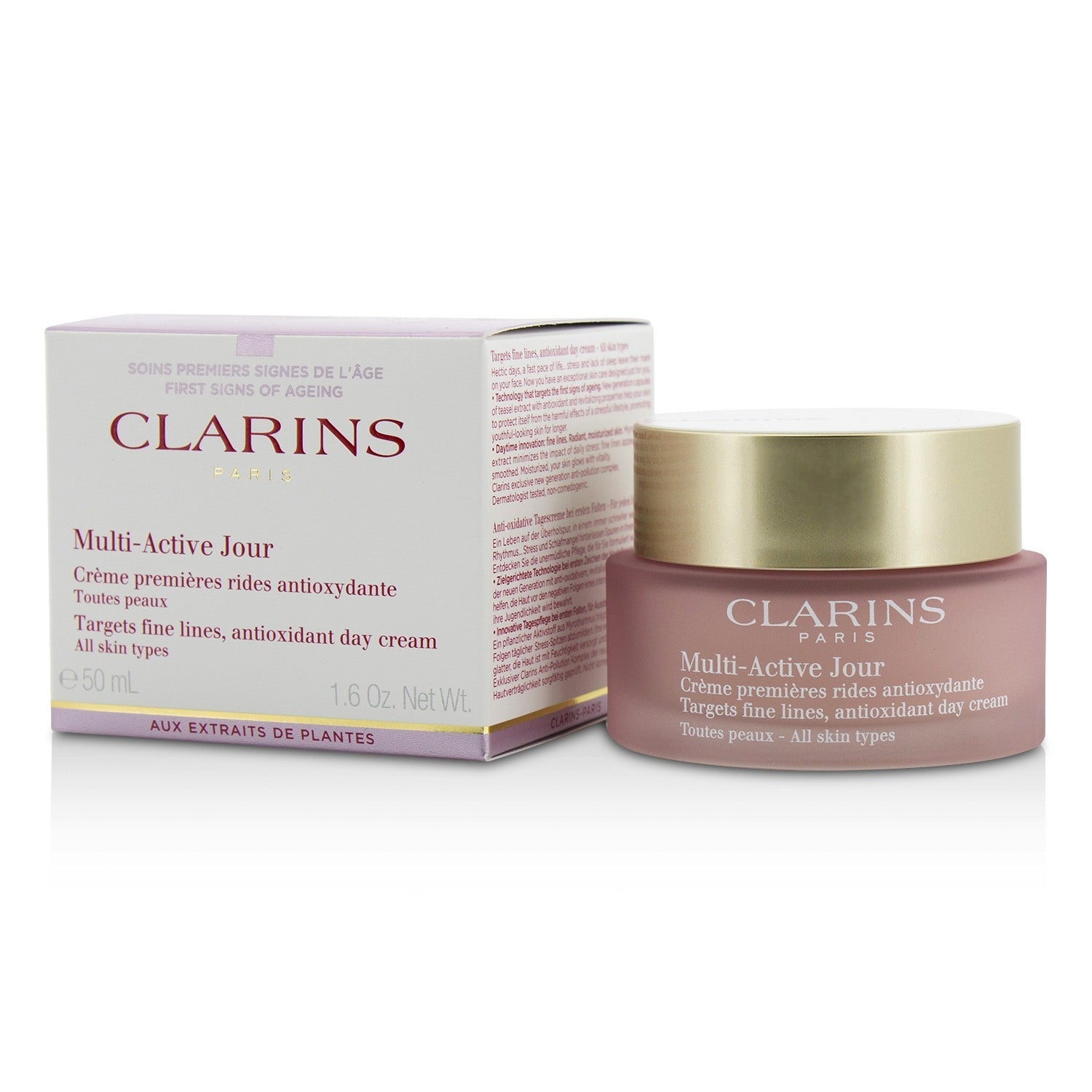 Clarins Multi-Active Day Targets Fine Lines Antioxidant Day Cream - For All Skin Types  50ml/1.6oz