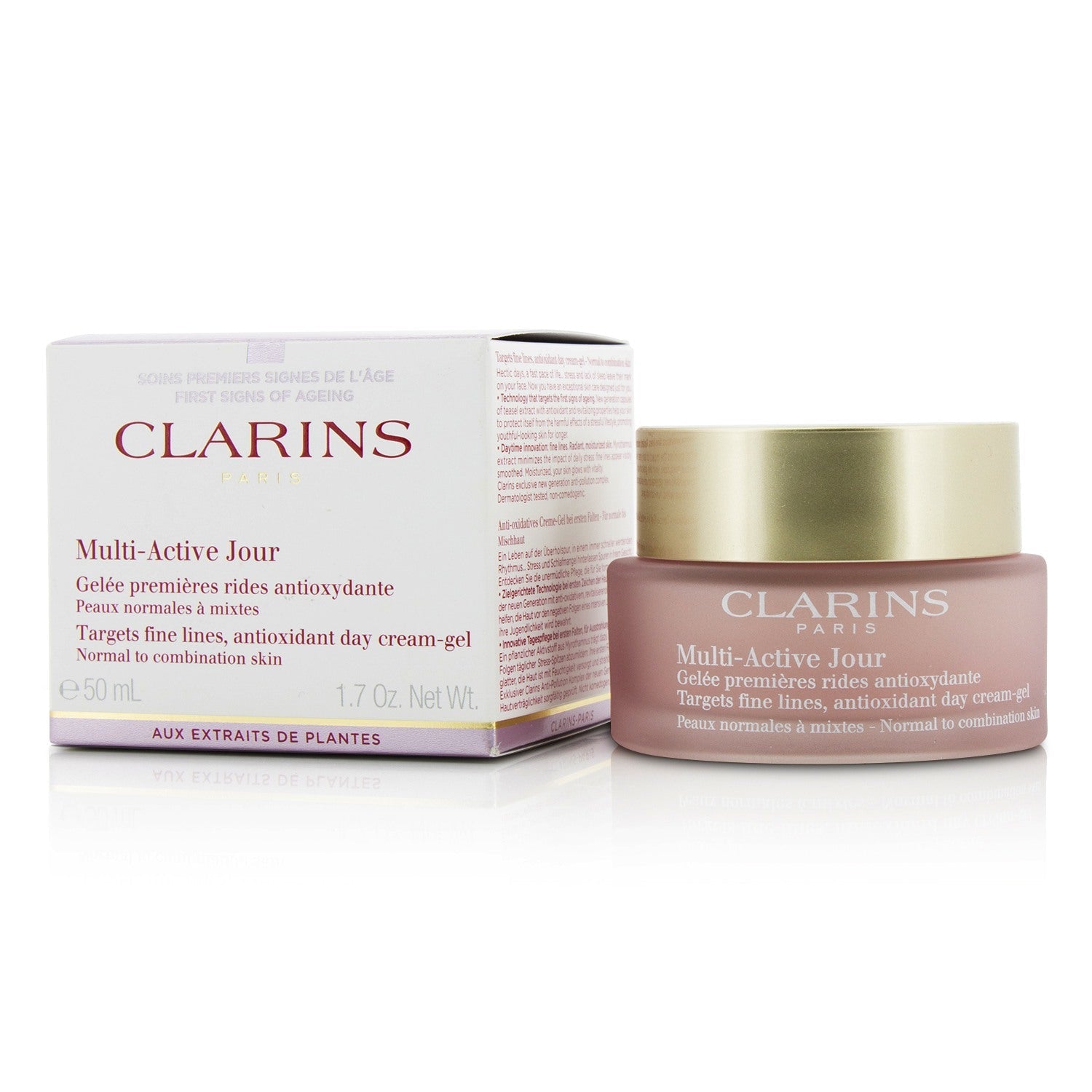 Clarins Multi-Active Day Targets Fine Lines Antioxidant Day Cream-Gel - For Normal To Combination Skin  50ml/1.7oz