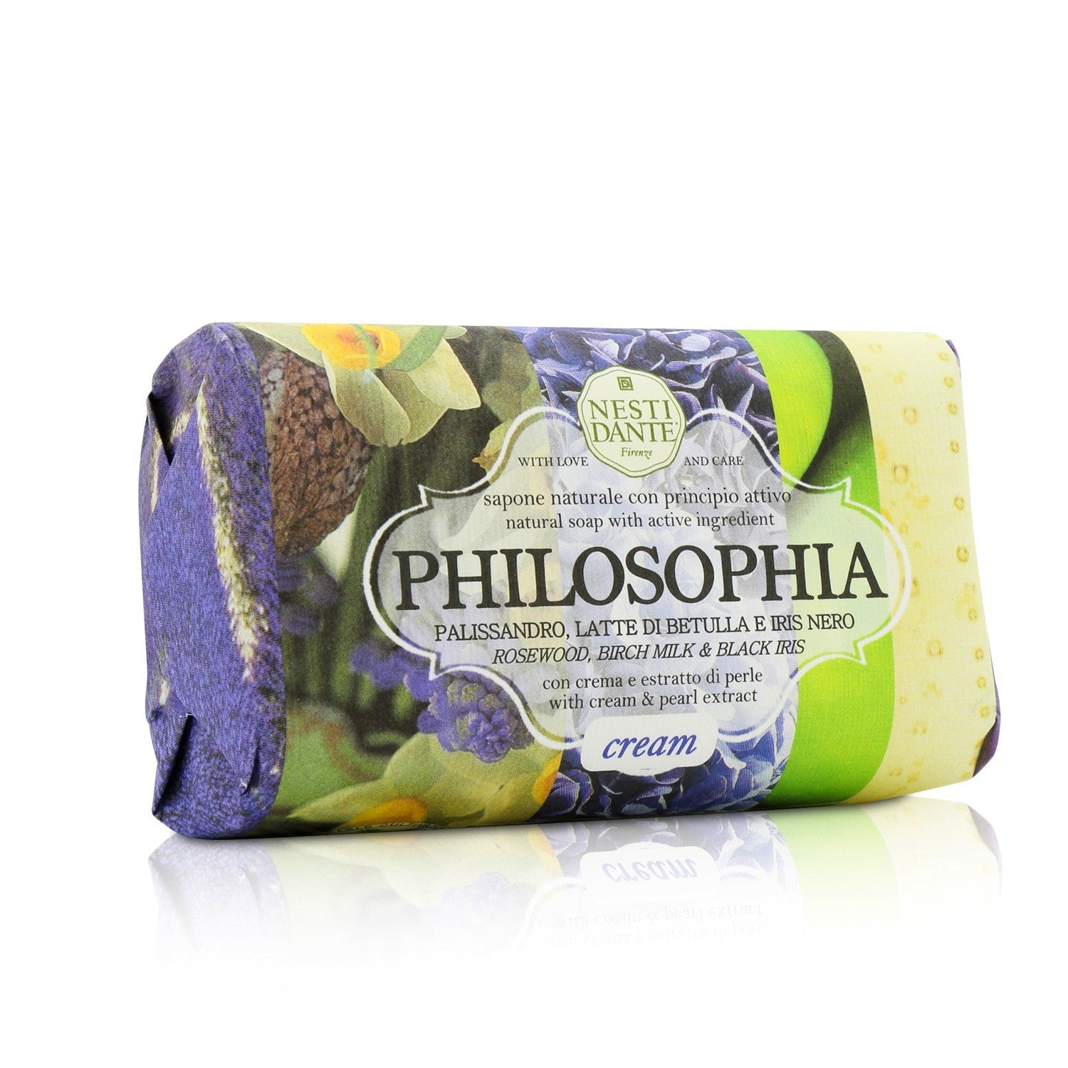 Nesti Dante Philosophia Natural Soap - Cream - Rosewood, Birch Milk & Black Iris With Cream & Pearl Extract  250g/8.8oz