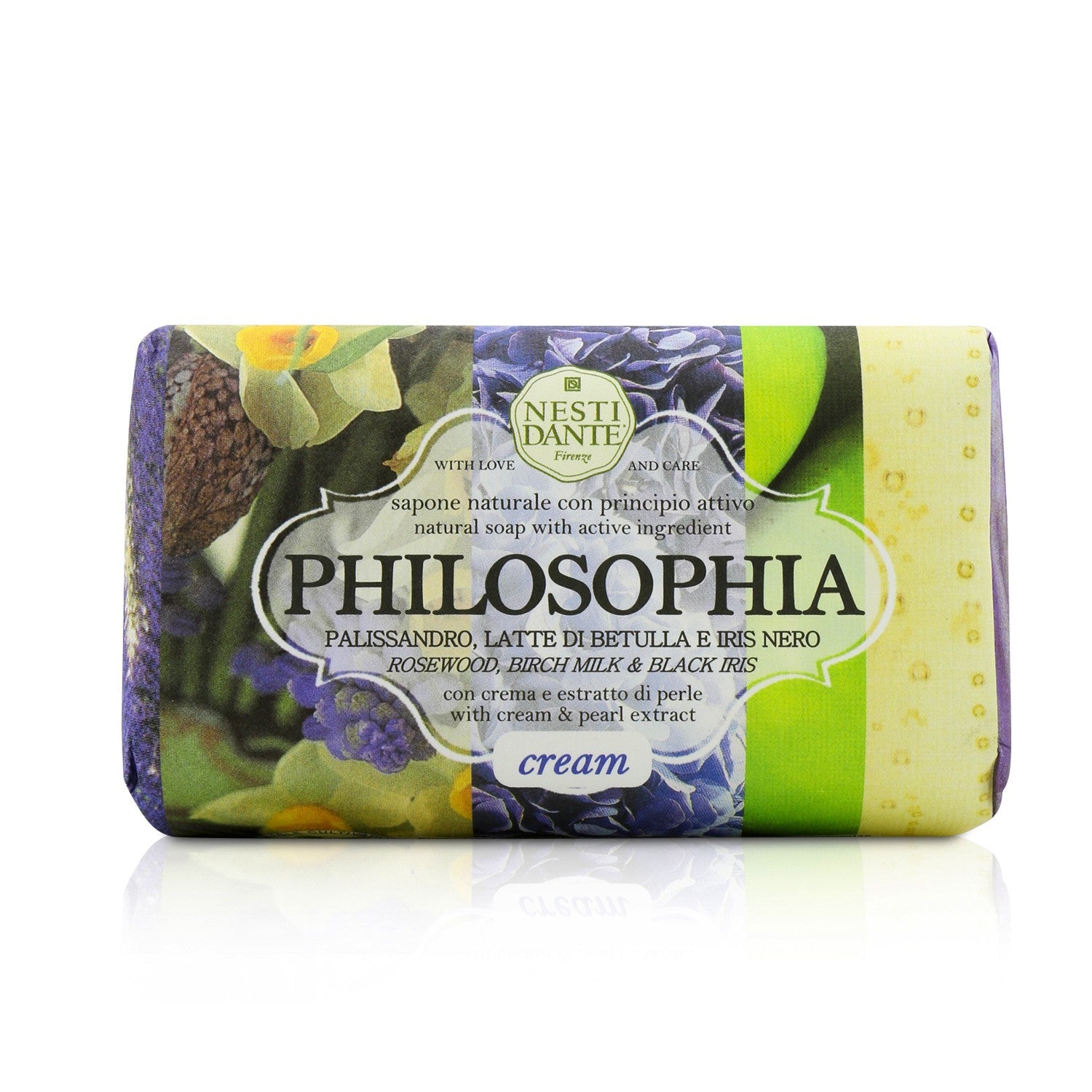 Nesti Dante Philosophia Natural Soap - Cream - Rosewood, Birch Milk & Black Iris With Cream & Pearl Extract  250g/8.8oz