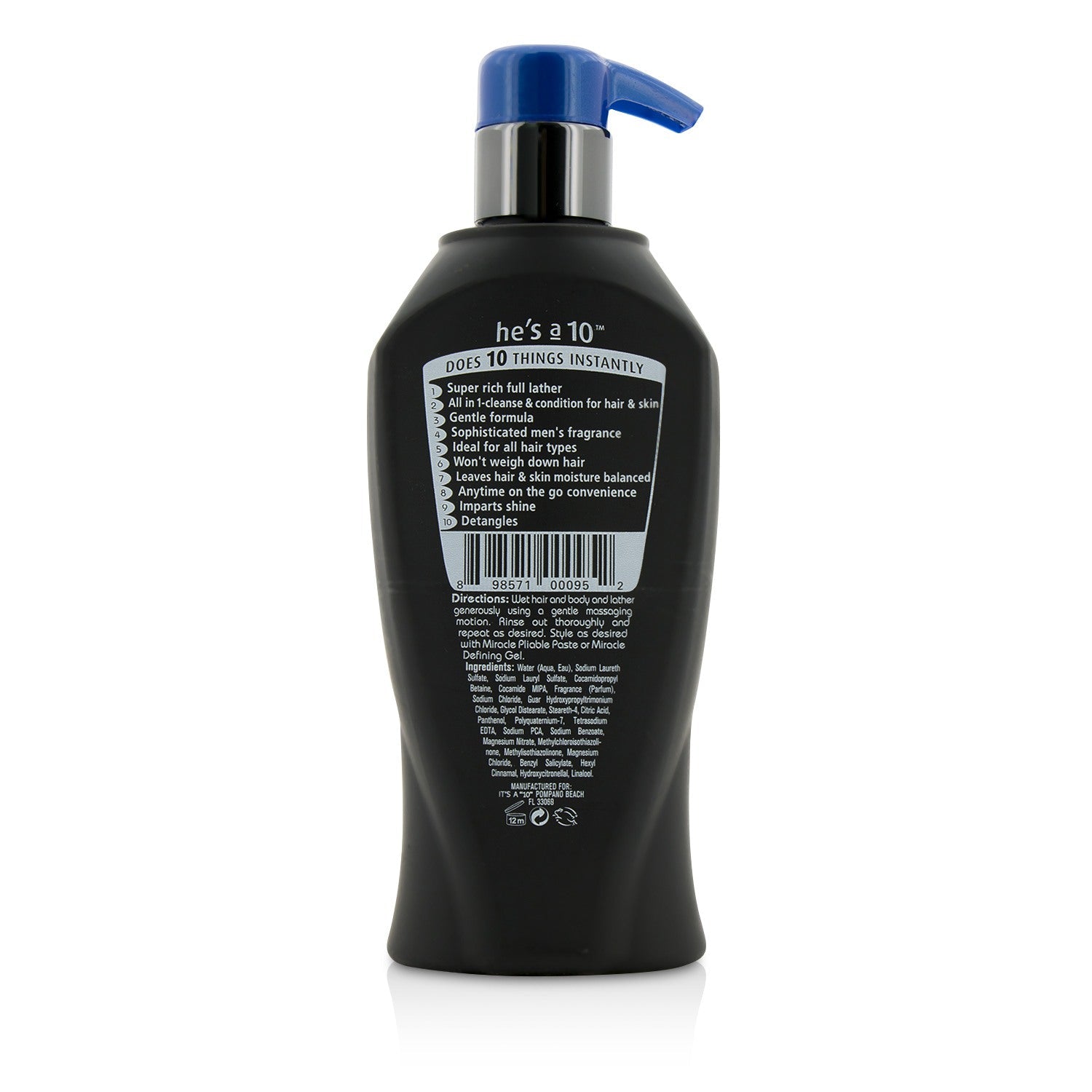 It's A 10 He's A 10 Miracle 3-In-1 Shampoo, Conditioner & Body Wash  295ml/10oz