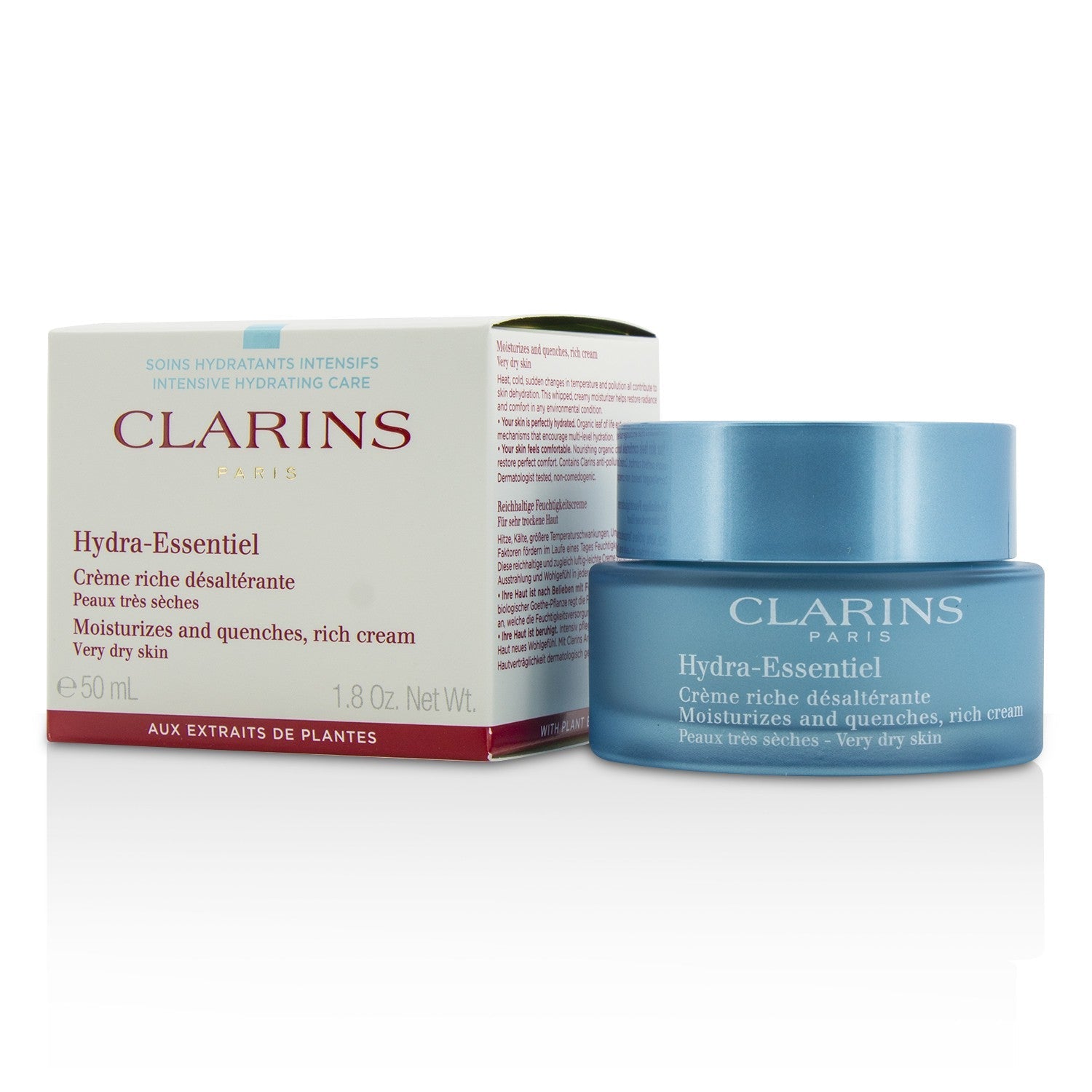 Clarins Hydra-Essentiel Moisturizes & Quenches Rich Cream - Very Dry Skin  50ml/1.8oz