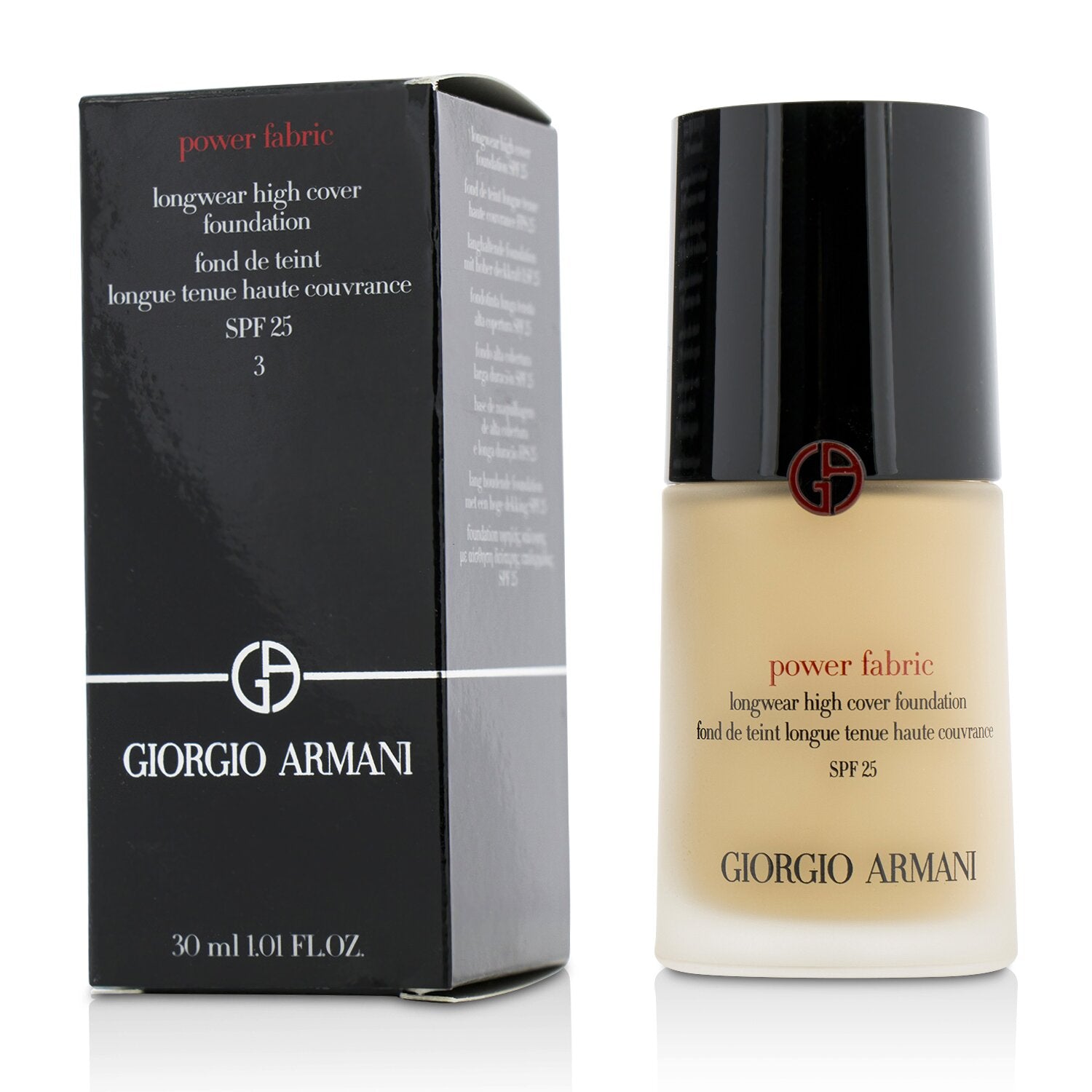 Giorgio Armani Power Fabric Longwear High Cover Foundation SPF 25 - # 4.75 (Fair, Cool) (Box Slightly Damaged)  30ml/1.01oz