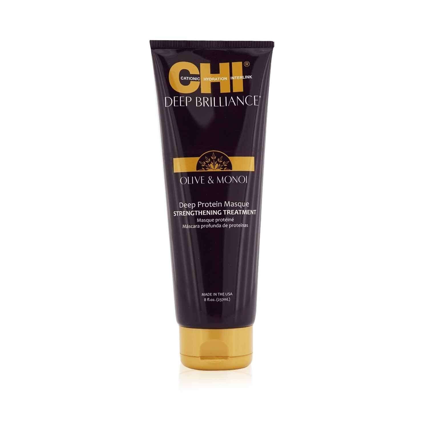 CHI Deep Brilliance Olive & Monoi Deep Protein Masque Strengthening Treatment  237ml/8oz