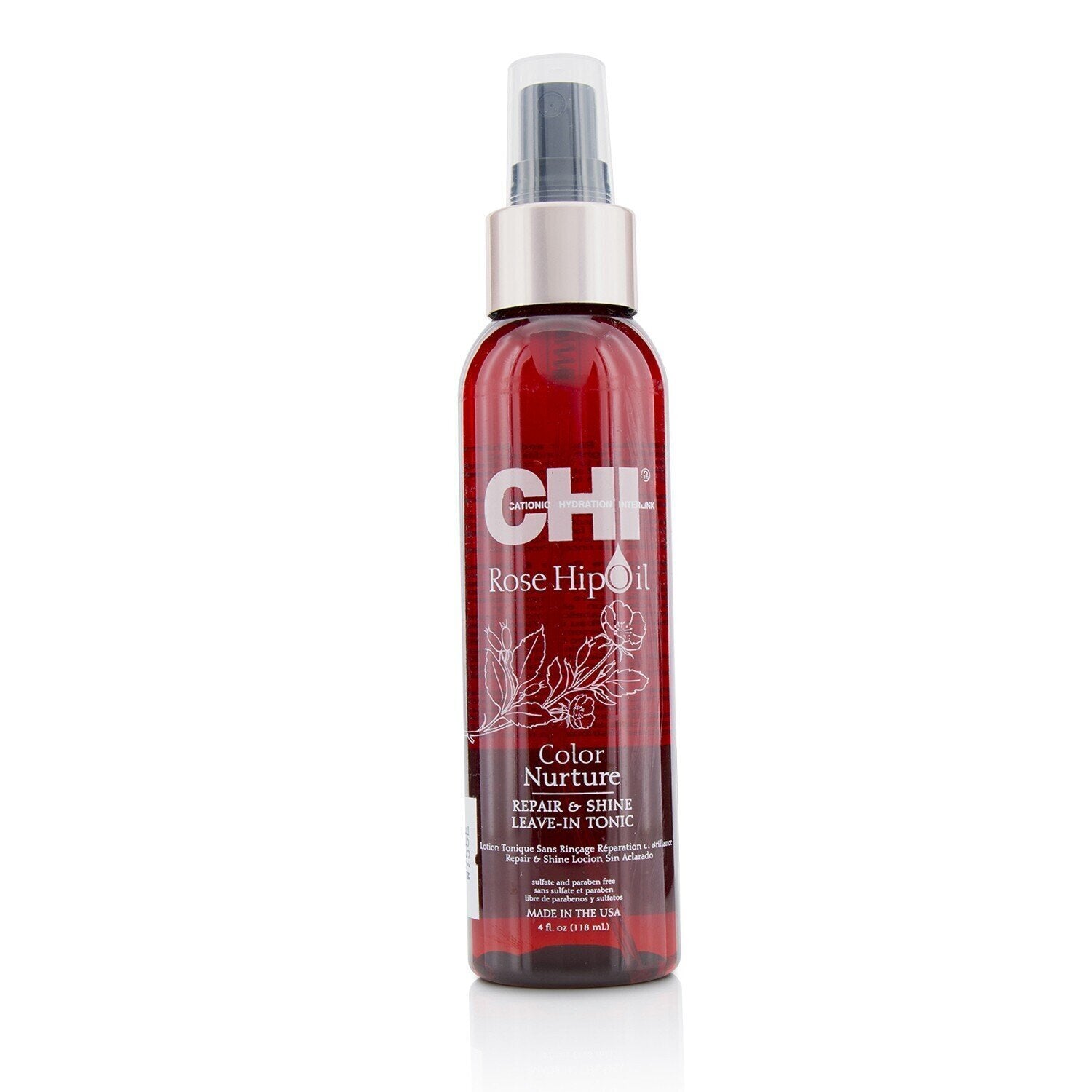 CHI Rose Hip Oil Color Nurture Repair & Shine Leave-In Tonic  118ml/4oz