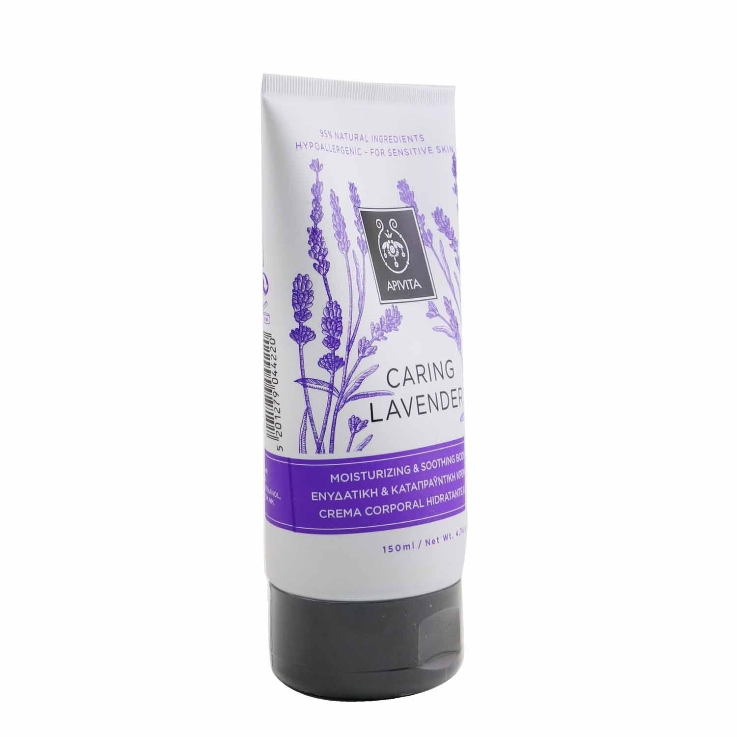 Apivita Caring Lavender Moisturizing & Soothing Body Cream - For Sensitive Skin  150ml/4.74oz