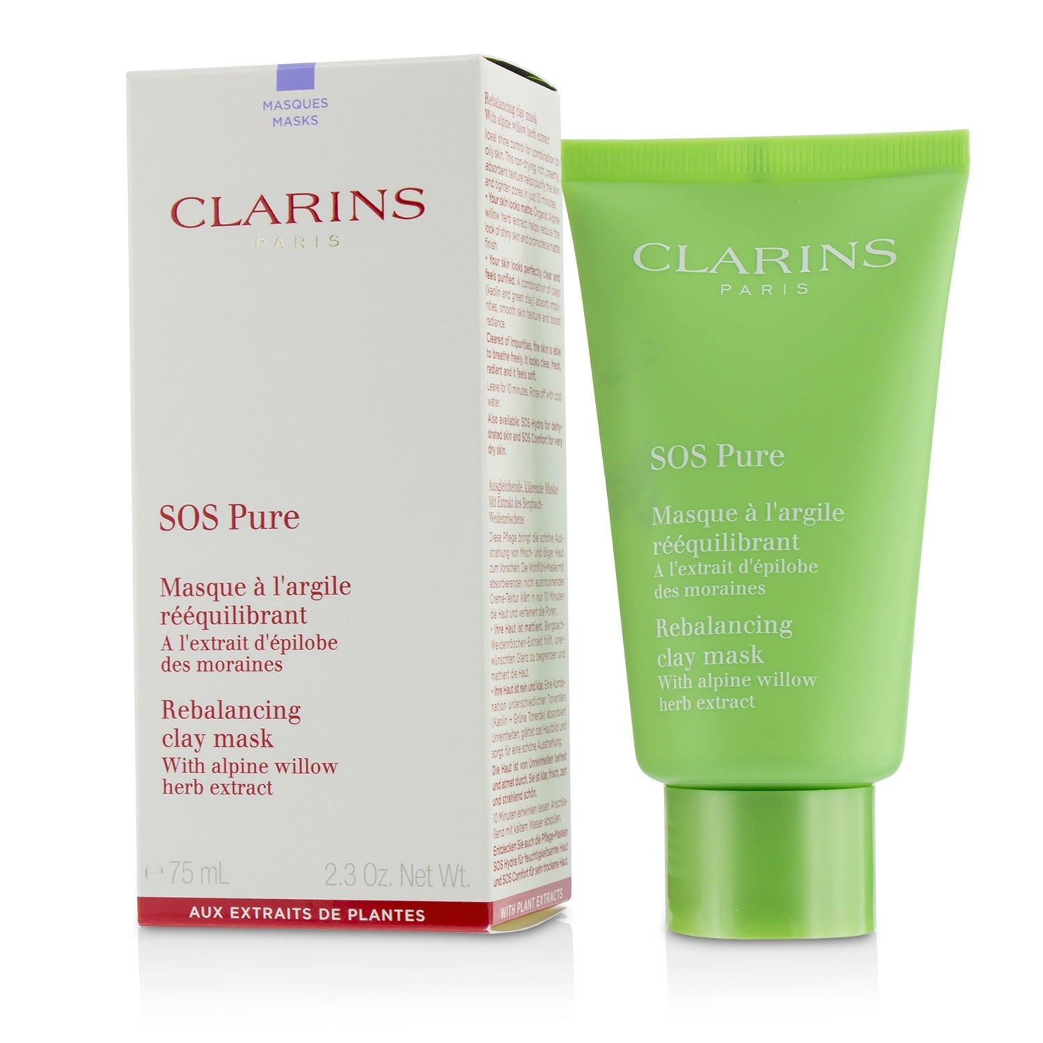 Clarins SOS Pure Rebalancing Clay Mask with Alpine Willow - Combination to Oily Skin  75ml/2.3oz