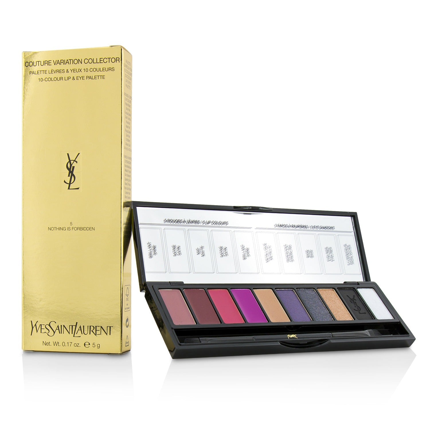 Yves Saint Laurent Couture Variation Collector 10 Colour Lip & Eye Palette - # 5 Nothing Is Forbidden  5g/0.17oz