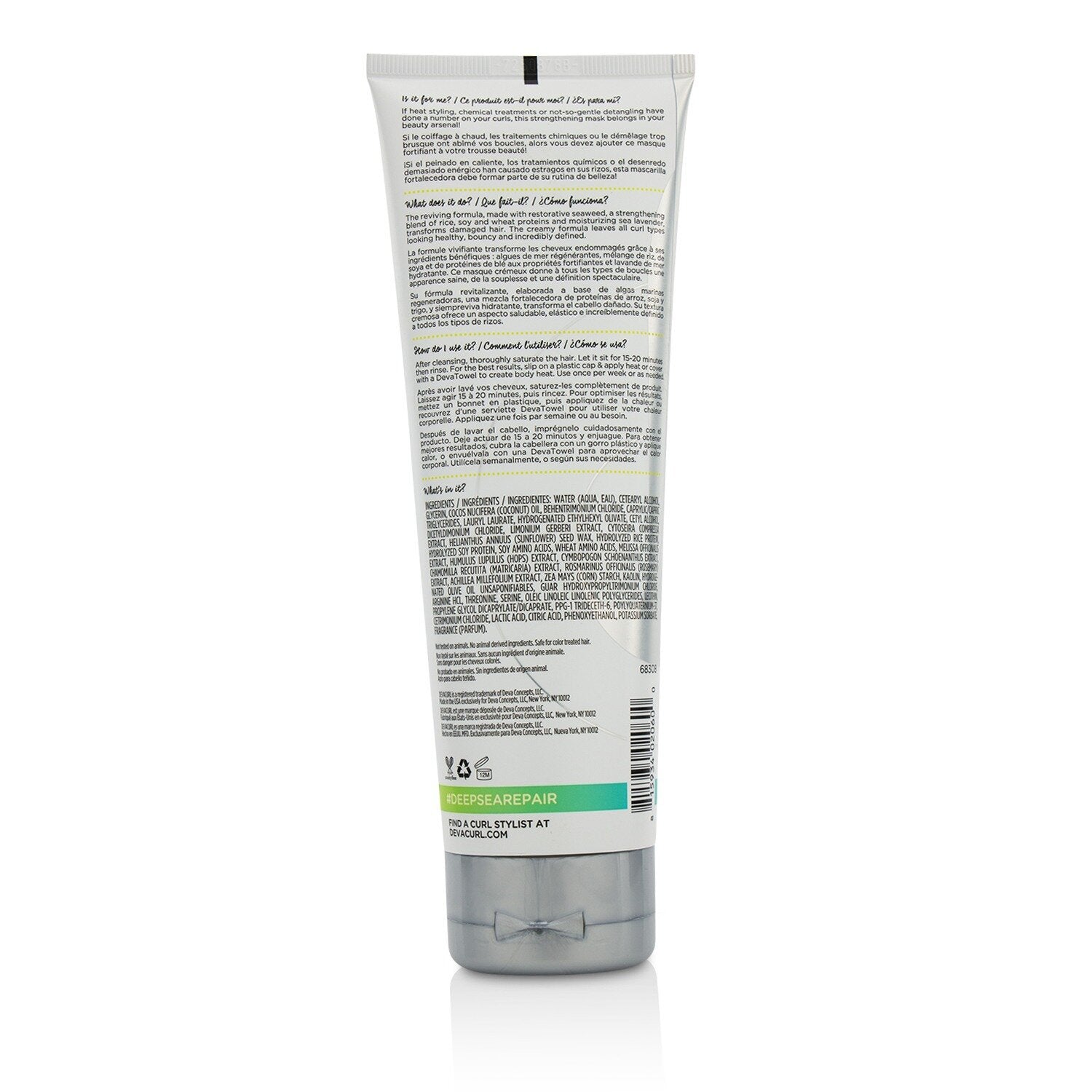 DevaCurl Deep Sea Repair (Seaweed Strengthening Mask)  236.6ml/8oz