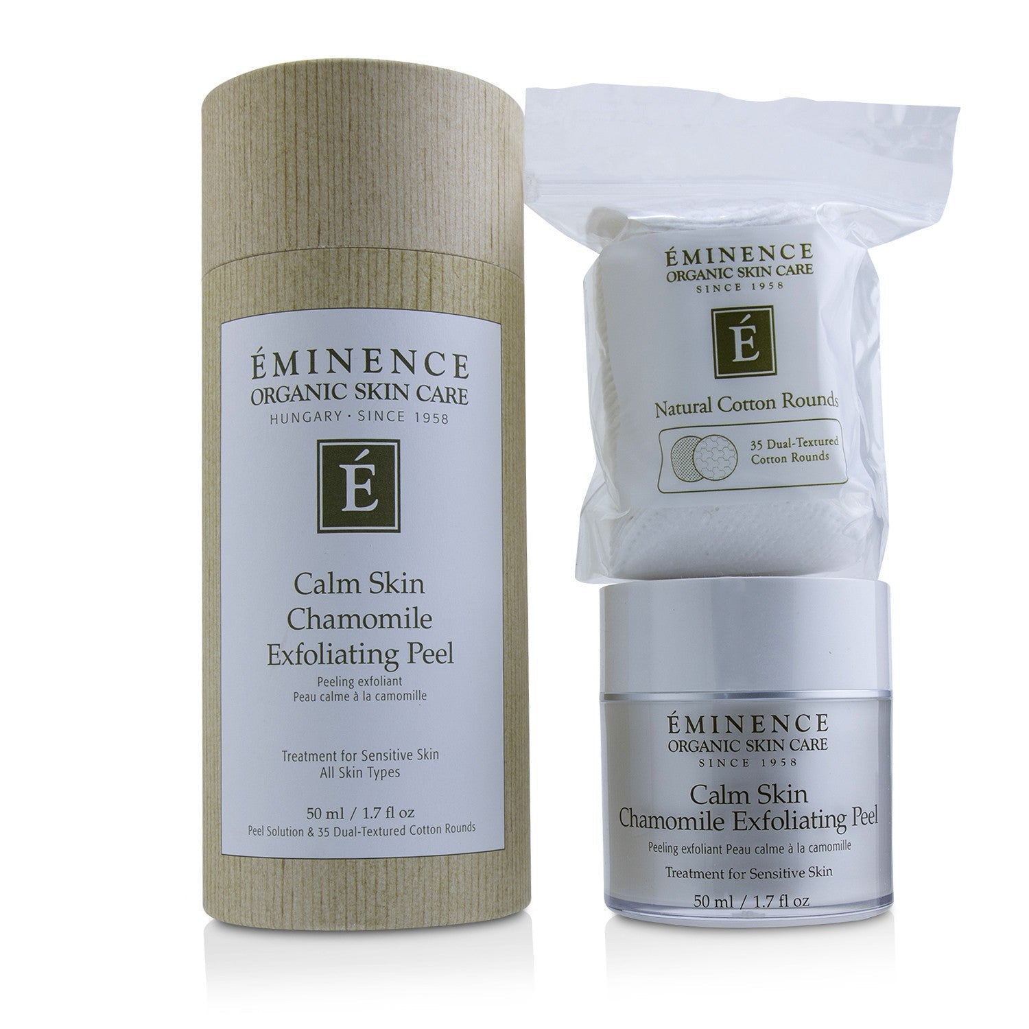 Eminence Calm Skin Chamomile Exfoliating Peel (with 35 Dual-Textured Cotton Rounds)  50ml/1.7oz