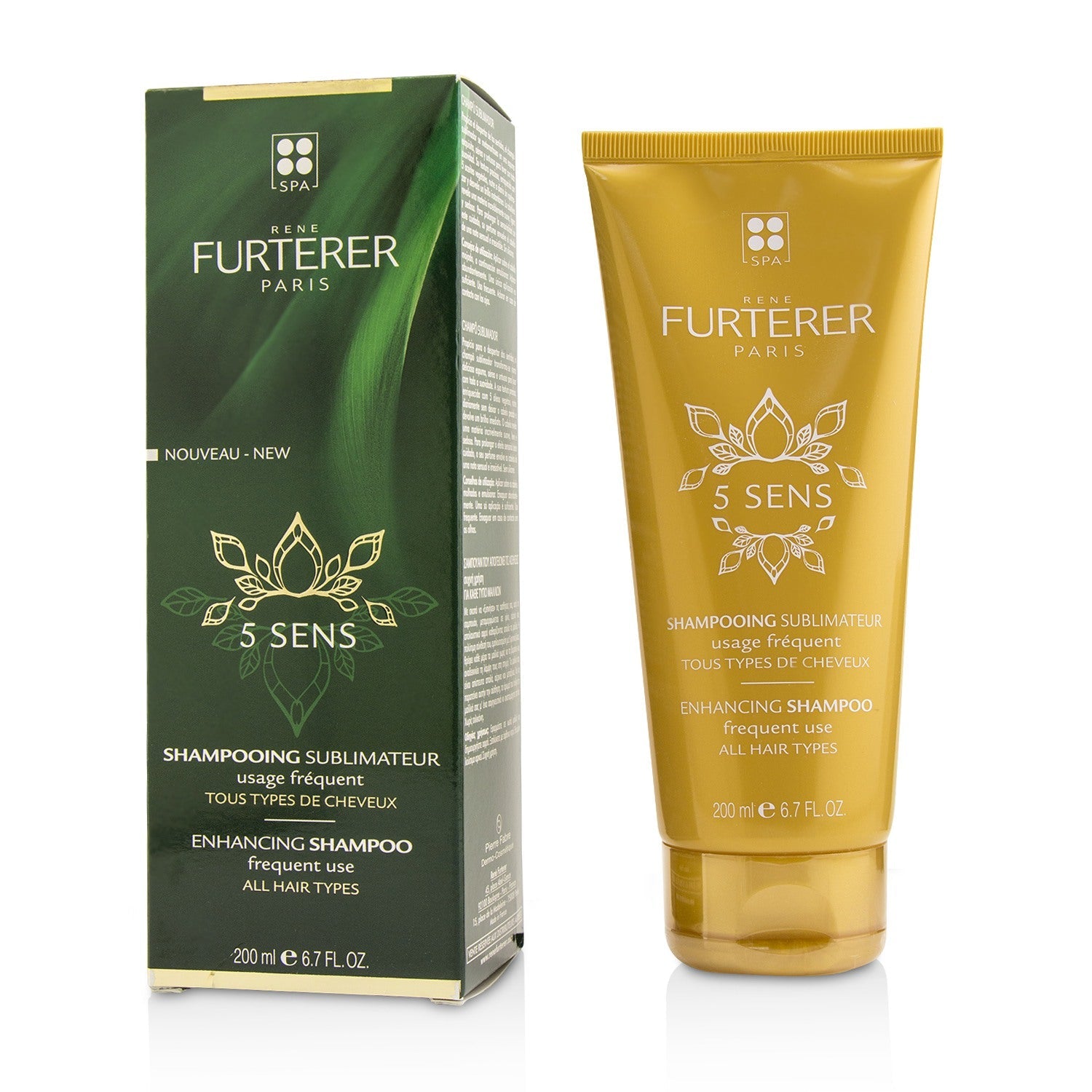 Rene Furterer 5 Sens Enhancing Shampoo (Frequent Use , All Hair Types)  200ml/6.7oz