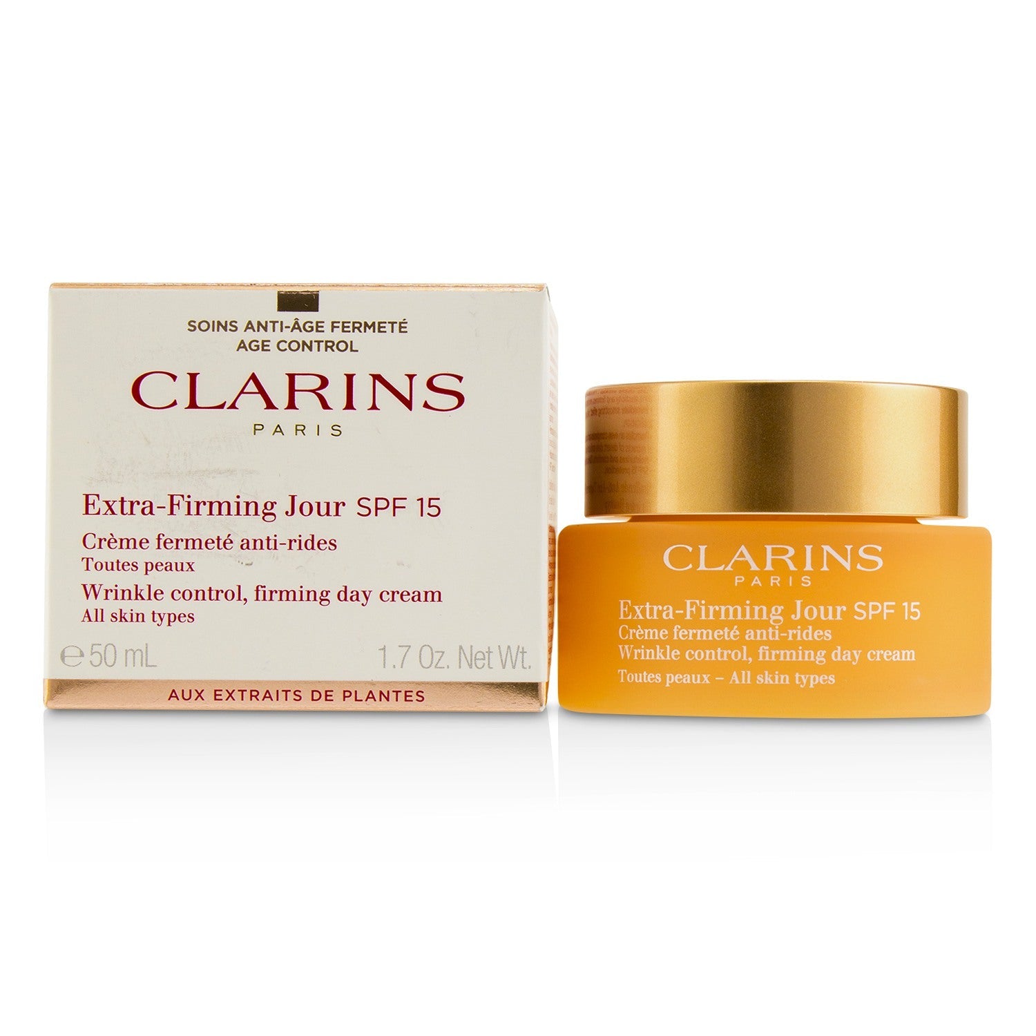 Clarins Extra-Firming Jour Wrinkle Control, Firming Day Cream SPF 15 - All Skin Types  50ml/1.7oz