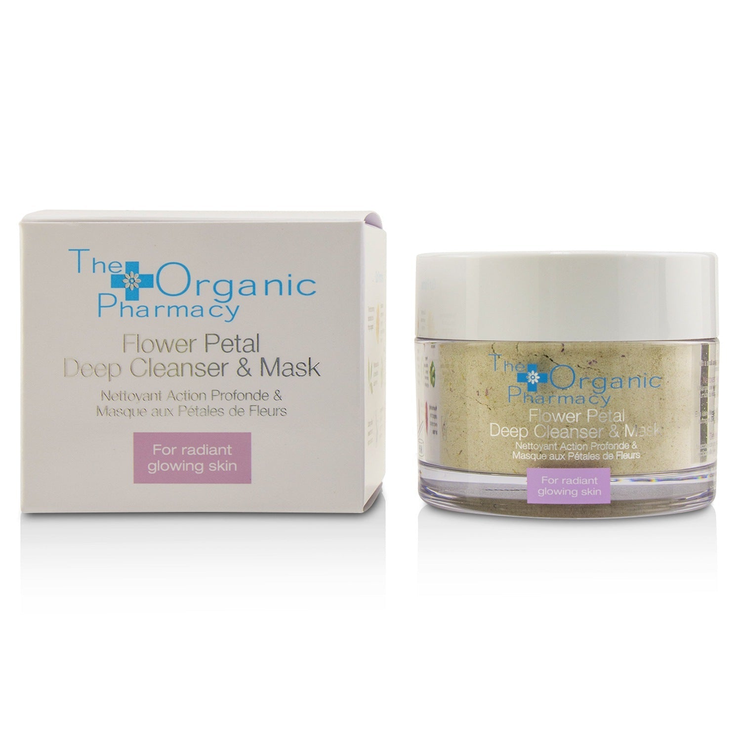 The Organic Pharmacy Flower Petal Deep Cleanser & Mask - For Radiant Glowing Skin  60g/2.14oz