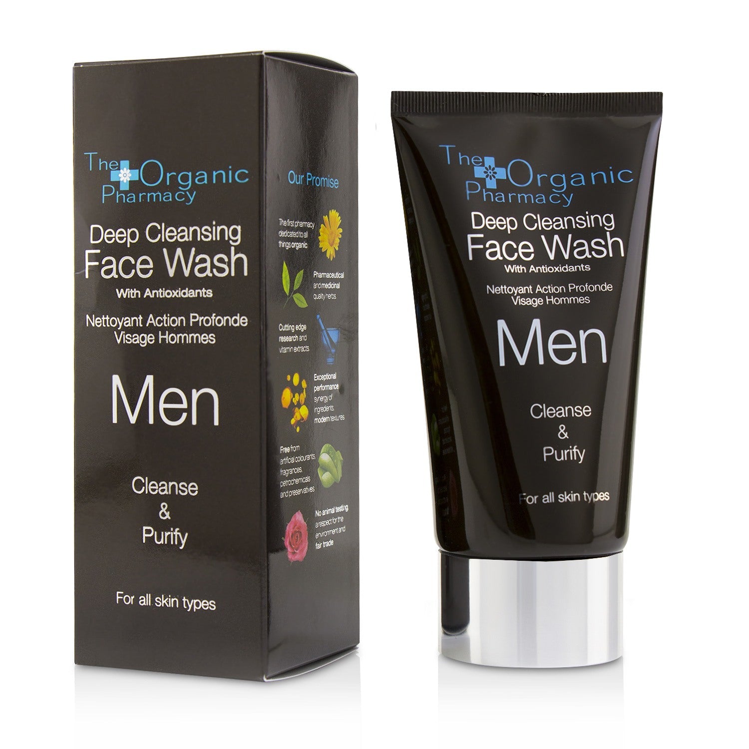 The Organic Pharmacy Men Deep Cleansing Face Wash - Cleanse & Purify  75ml/2.5oz