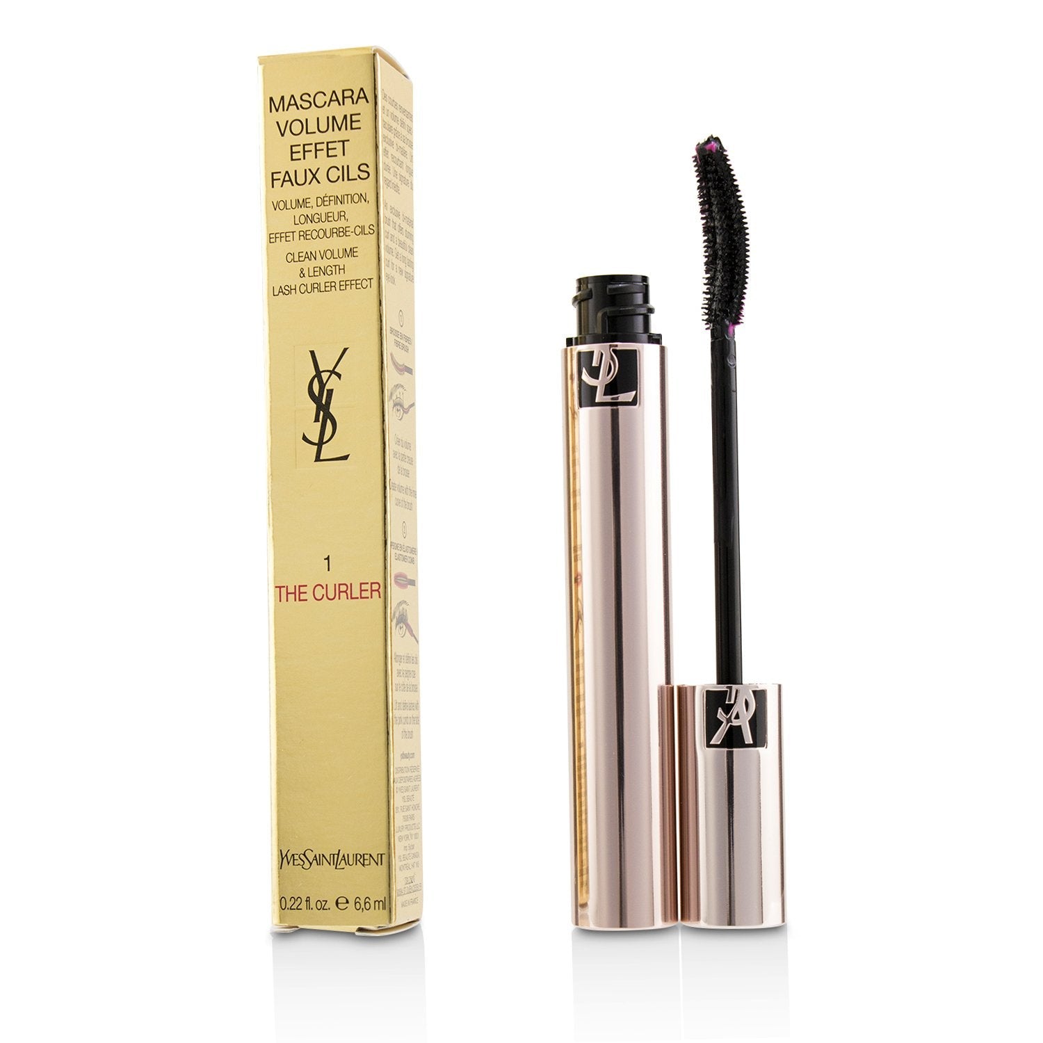 Yves Saint Laurent Volume Effet Faux Cils The Curler Mascara - # 01 Rebellious Black (Box Slightly Damaged)  6.6ml/0.22oz