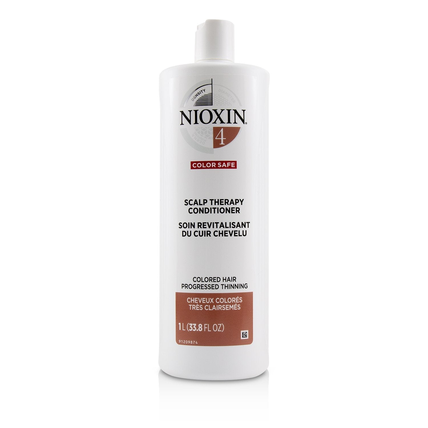 Nioxin Density System 4 Scalp Therapy Conditioner (Colored Hair, Progressed Thinning, Color Safe)  1000ml/33.8oz