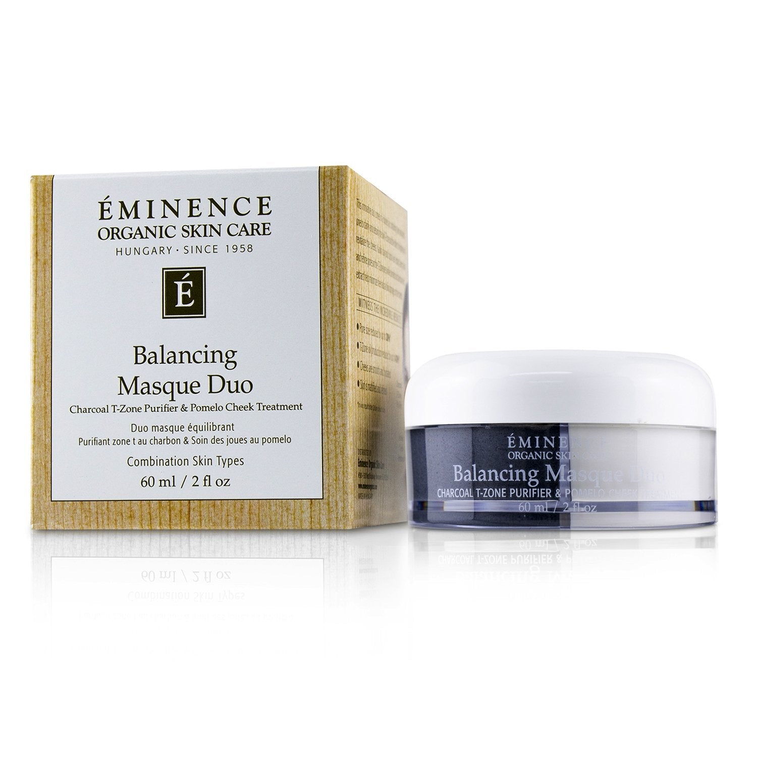 Eminence Balancing Masque Duo: Charcoal T-Zone Purifier & Pomelo Cheek Treatment - For Combination Skin Types  60ml/2oz