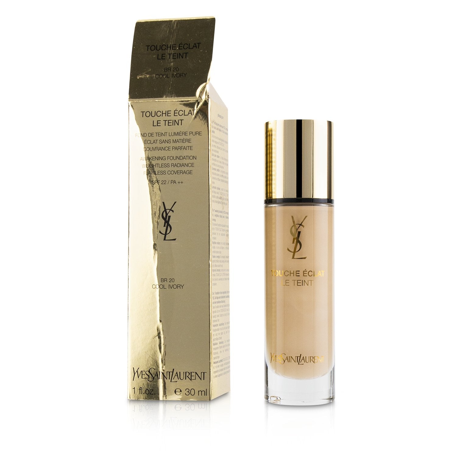 Yves Saint Laurent Touche Eclat Le Teint Awakening Foundation SPF22 - #BR20 Cool Ivory (Box Damaged)  30ml/1oz