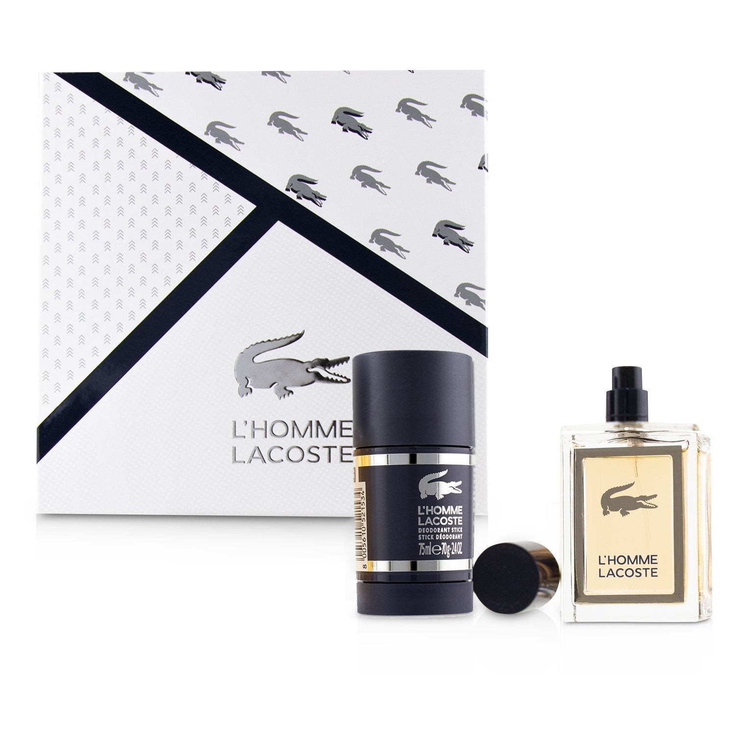 Lacoste L'Homme Coffret: Eau De Toilette Spray 50ml/1.6oz + Deodorant Stick 75ml/2.4oz  2pcs