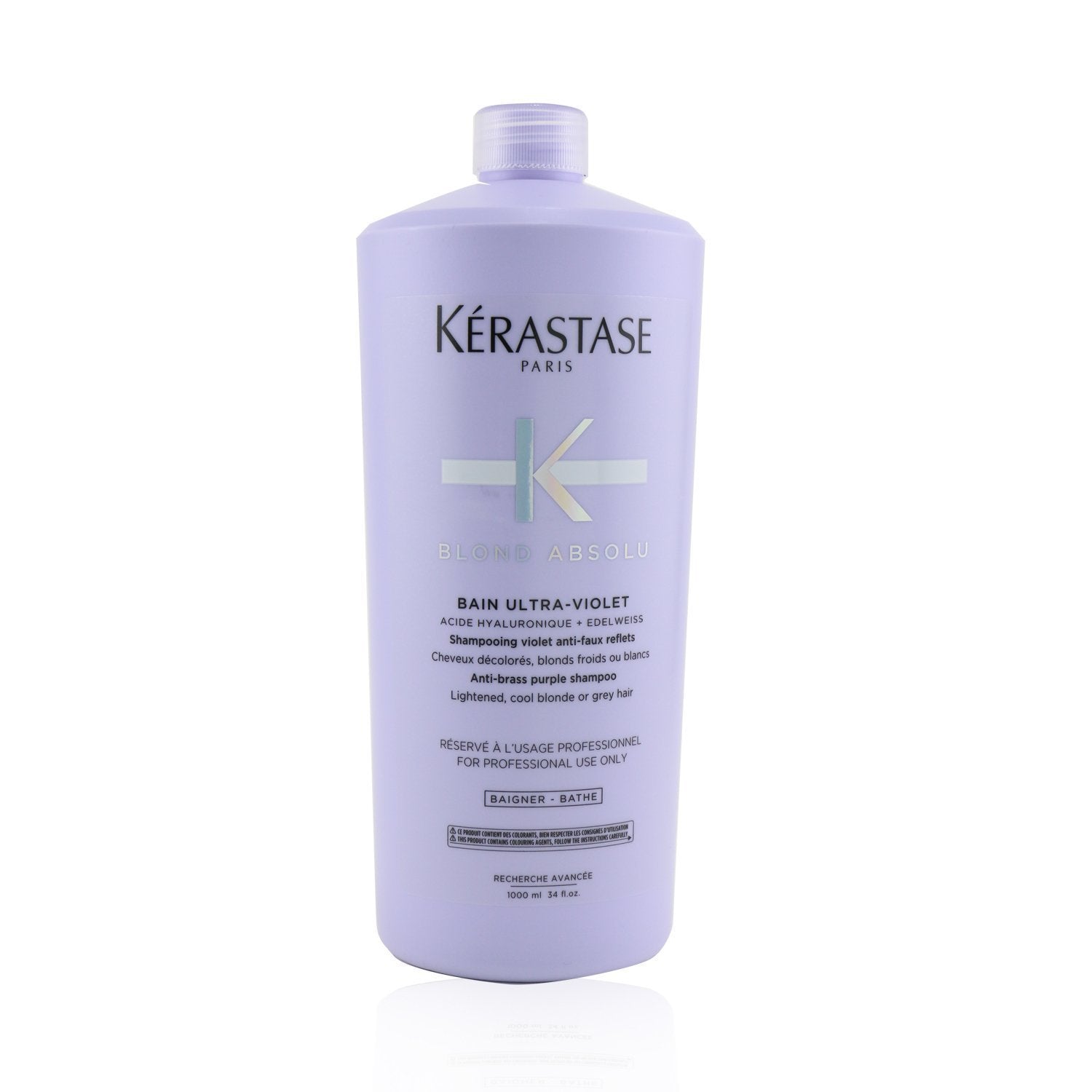 Kerastase Blond Absolu Bain Ultra-Violet Anti-Brass Purple Shampoo (Lightened, Cool Blonde or Grey Hair)  1000ml/34oz