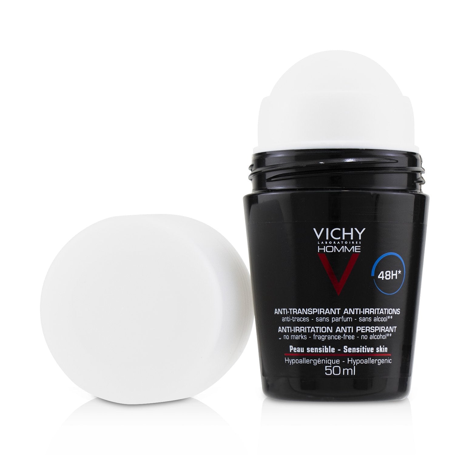 Vichy Homme 48H* Anti-Irritations & Anti Perspirant Roll-On (For Sensitive Skin)  50ml/1.69oz