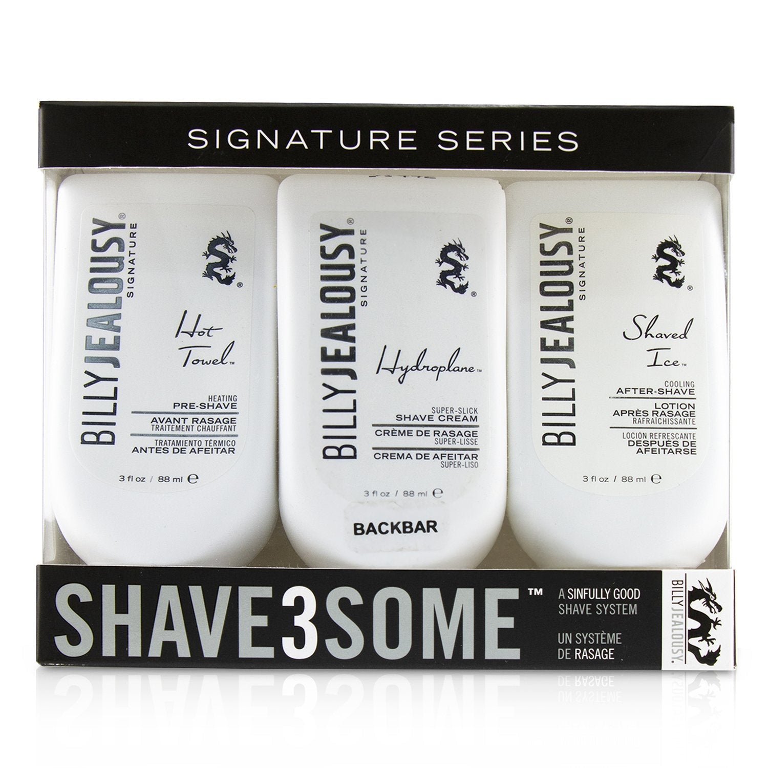 Billy Jealousy Signature Shave3Some Kit : 1x Pre-Shave 88ml + 1x Shave Cream 88ml + After-Shave 88ml  3pcs