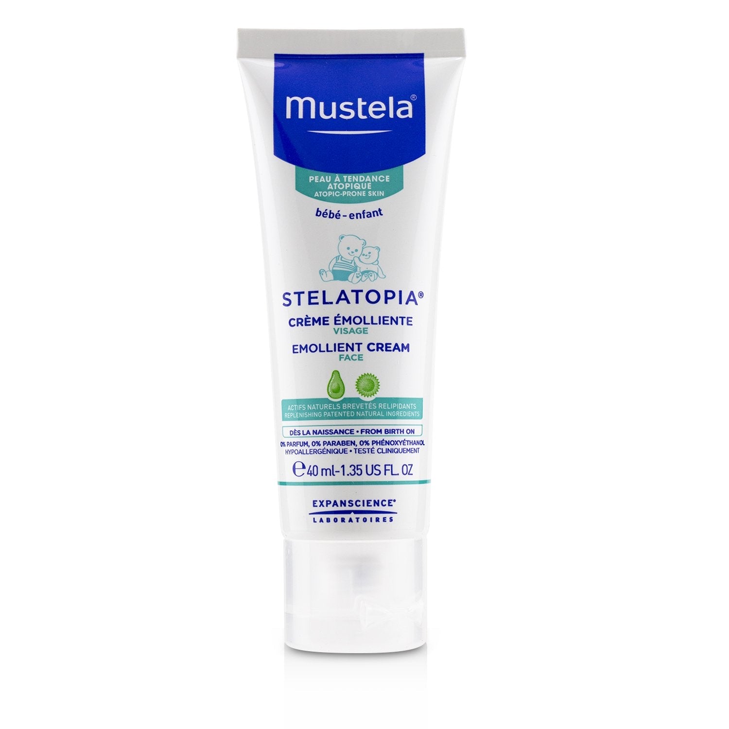 Mustela Stelatopia Emollient Cream For Face - Anti-Redness Action  40ml/1.35oz