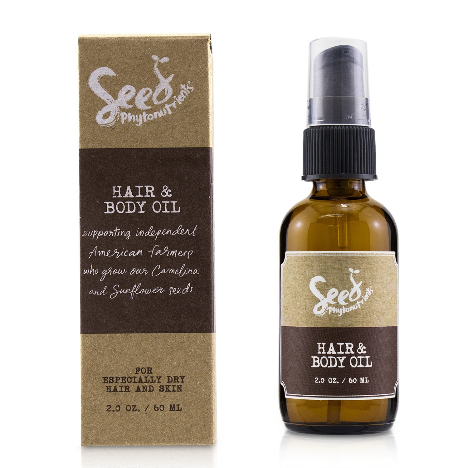 Seed Phytonutrients Hair & Body Oil (For Especially Dry Hair and Skin)  60ml/2oz