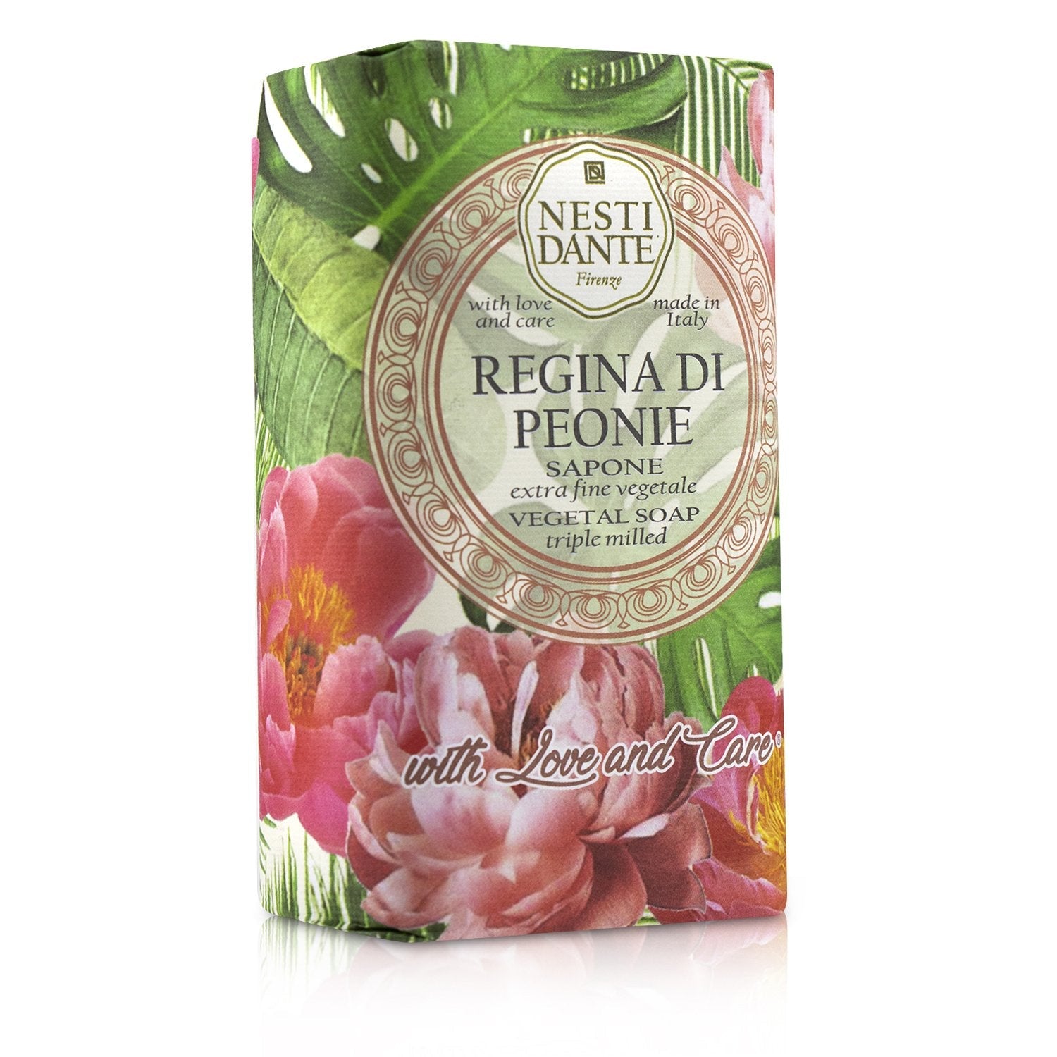 Nesti Dante Triple Milled Vegetal Soap With Love & Care - Regina Di Peonie  250g/8.8oz