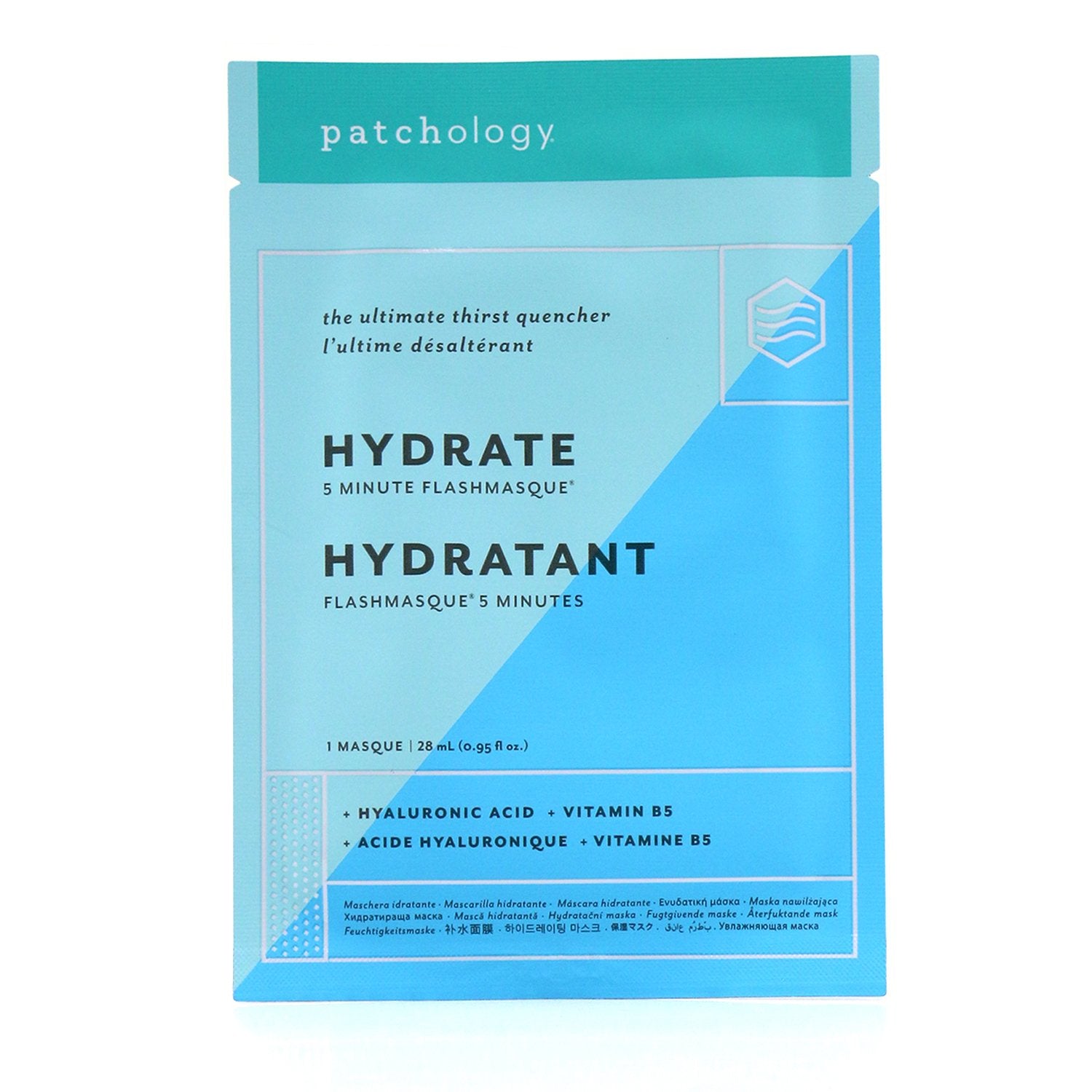 Patchology FlashMasque 5 Minute Sheet Mask - Hydrate  4x28ml/0.95oz