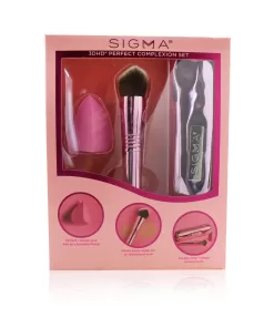 Sigma Beauty 3DHD Perfect Complexion Set (1x Blender, 1x Kabuki Brush, 1x Bag)  2pcs+1bag